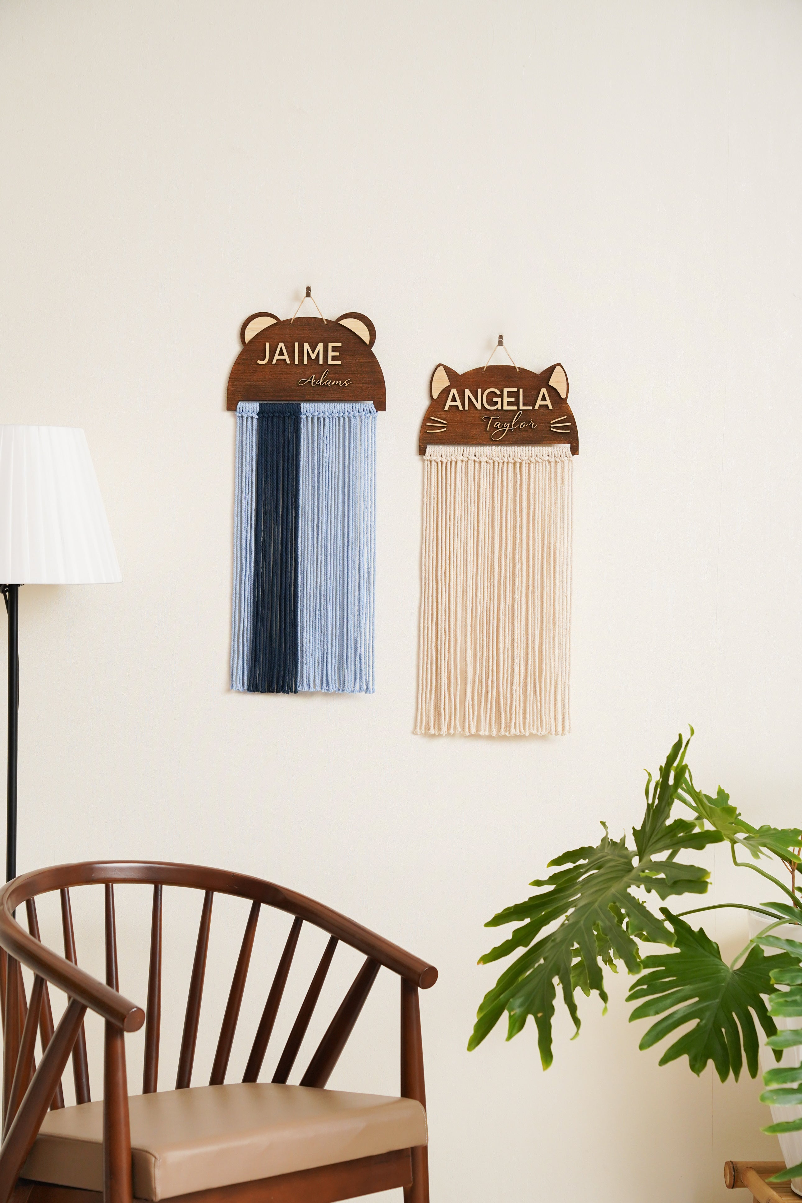 Personalized Name Sign Macrame Wall Hanging for Unique Wall Decor