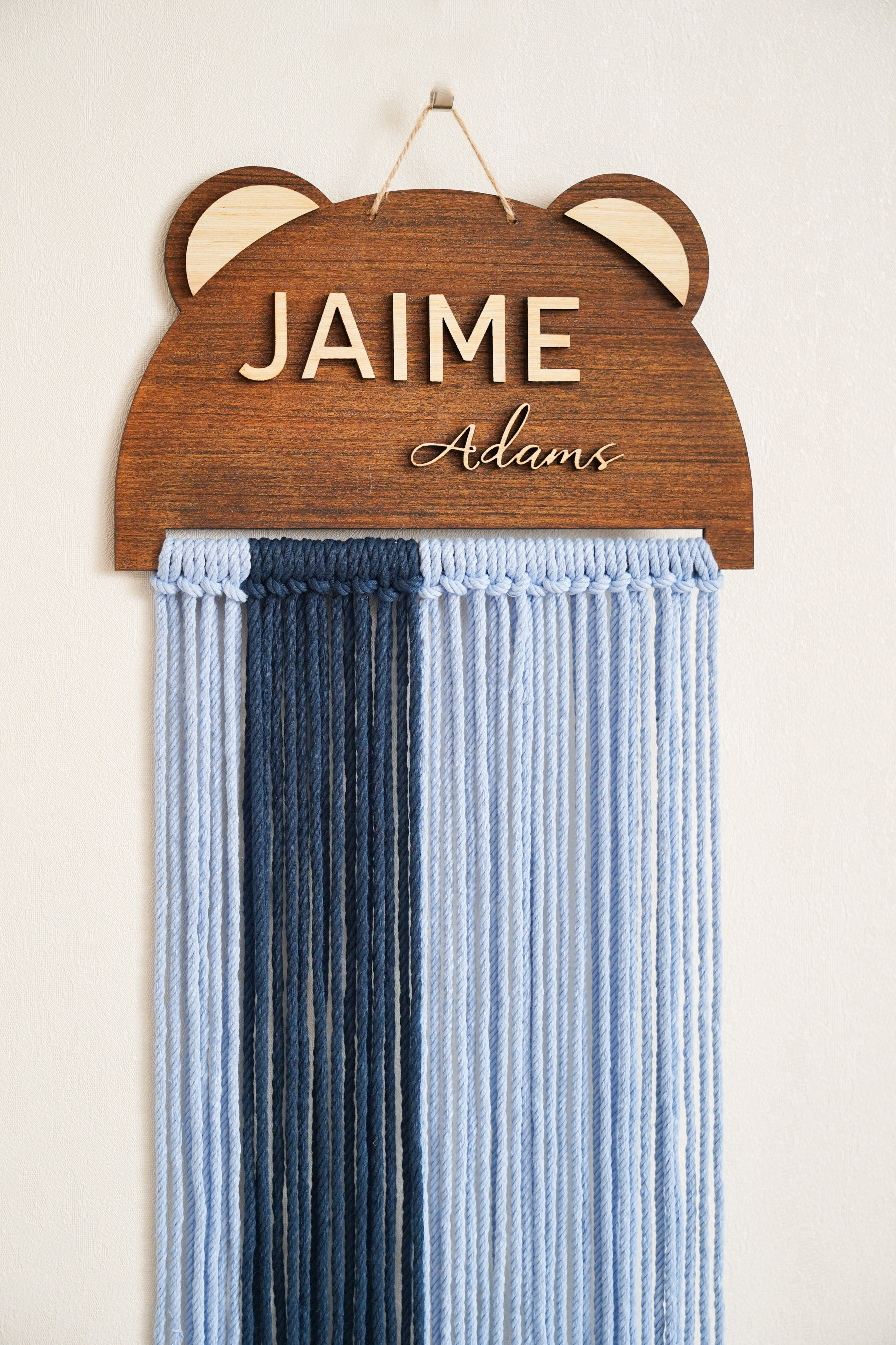 Personalized Name Sign Macrame Wall Hanging for Unique Wall Decor