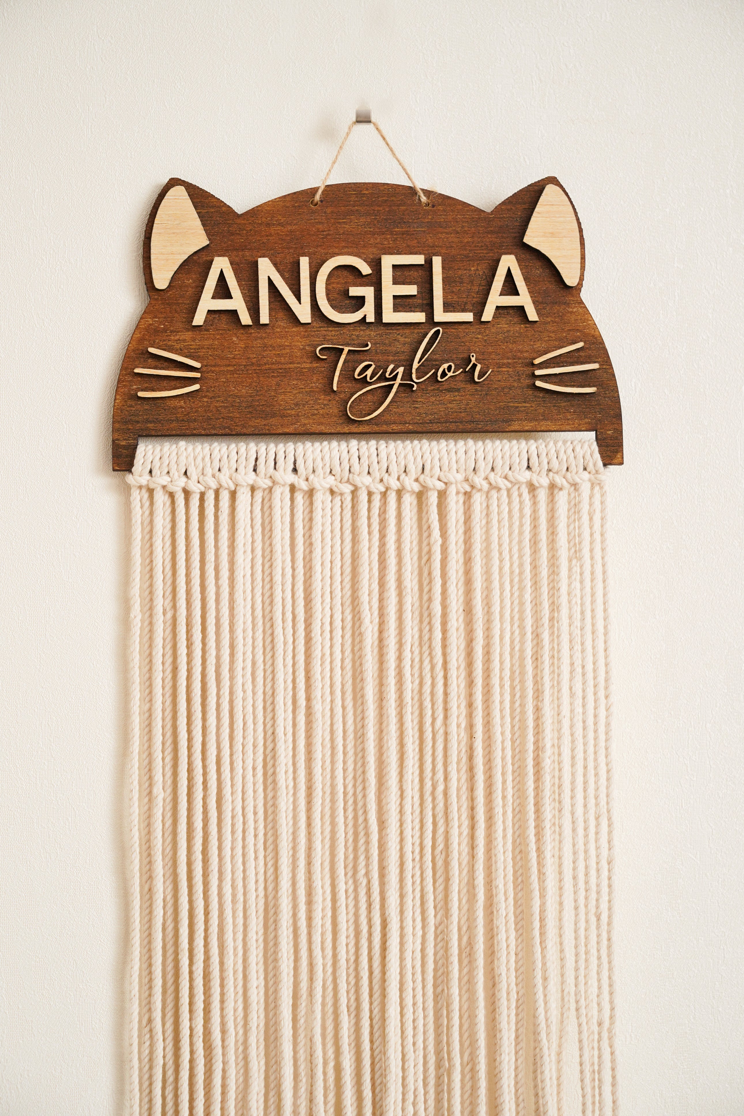 Personalized Name Sign Macrame Wall Hanging for Unique Wall Decor