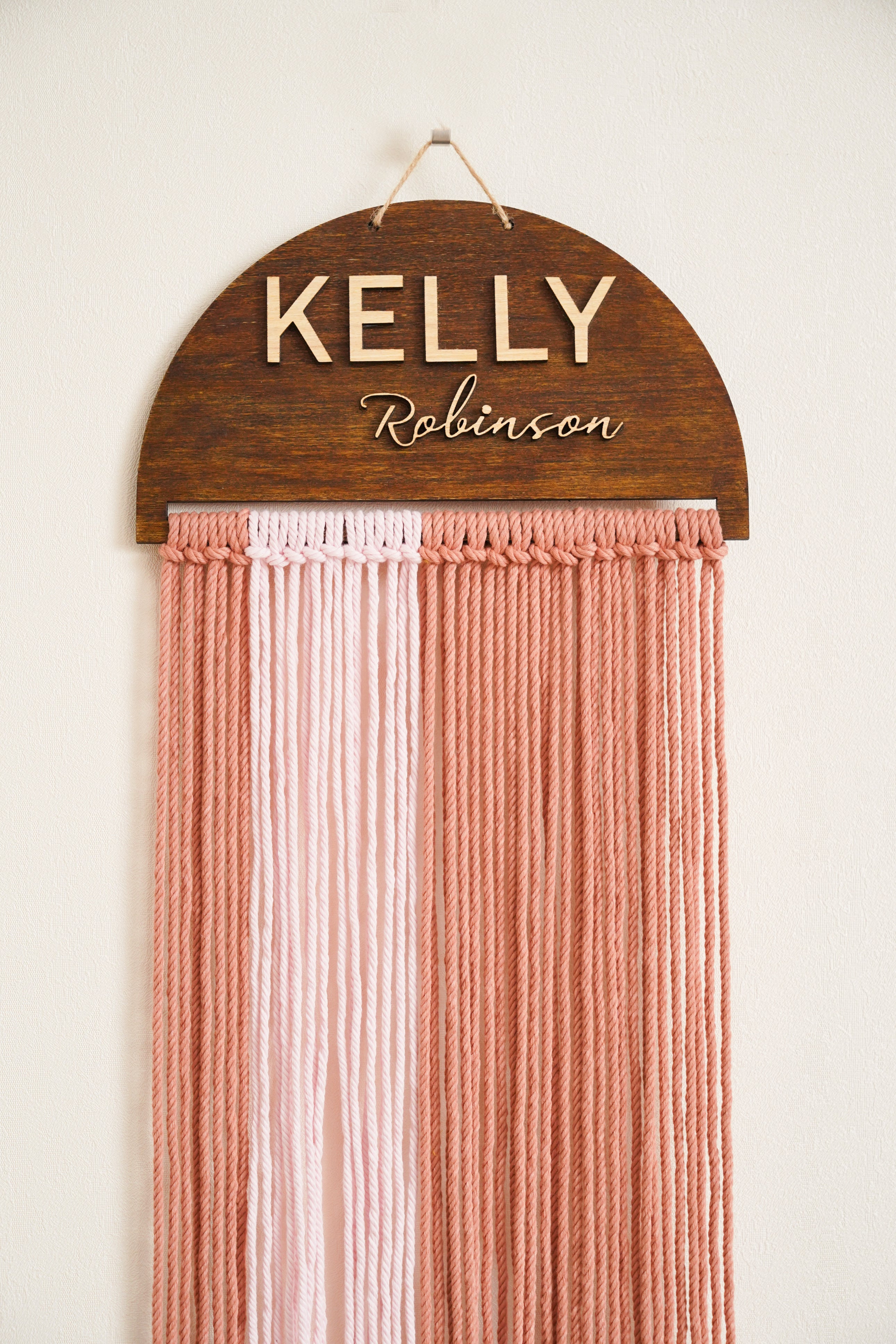 Personalized Name Sign Macrame Wall Hanging for Unique Wall Decor