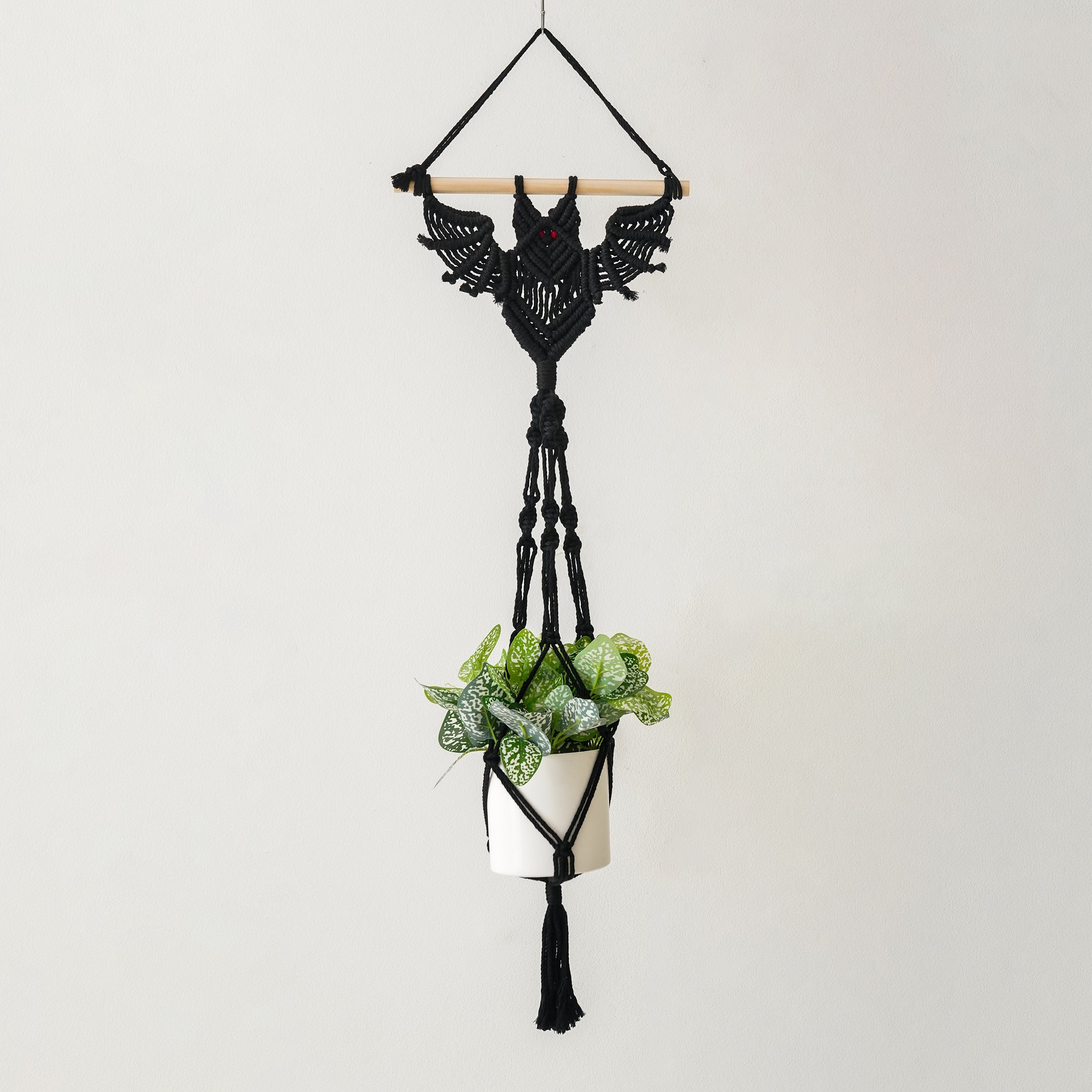 Macrame Bat Inspired Plant Hanger for Wall Decor I04
