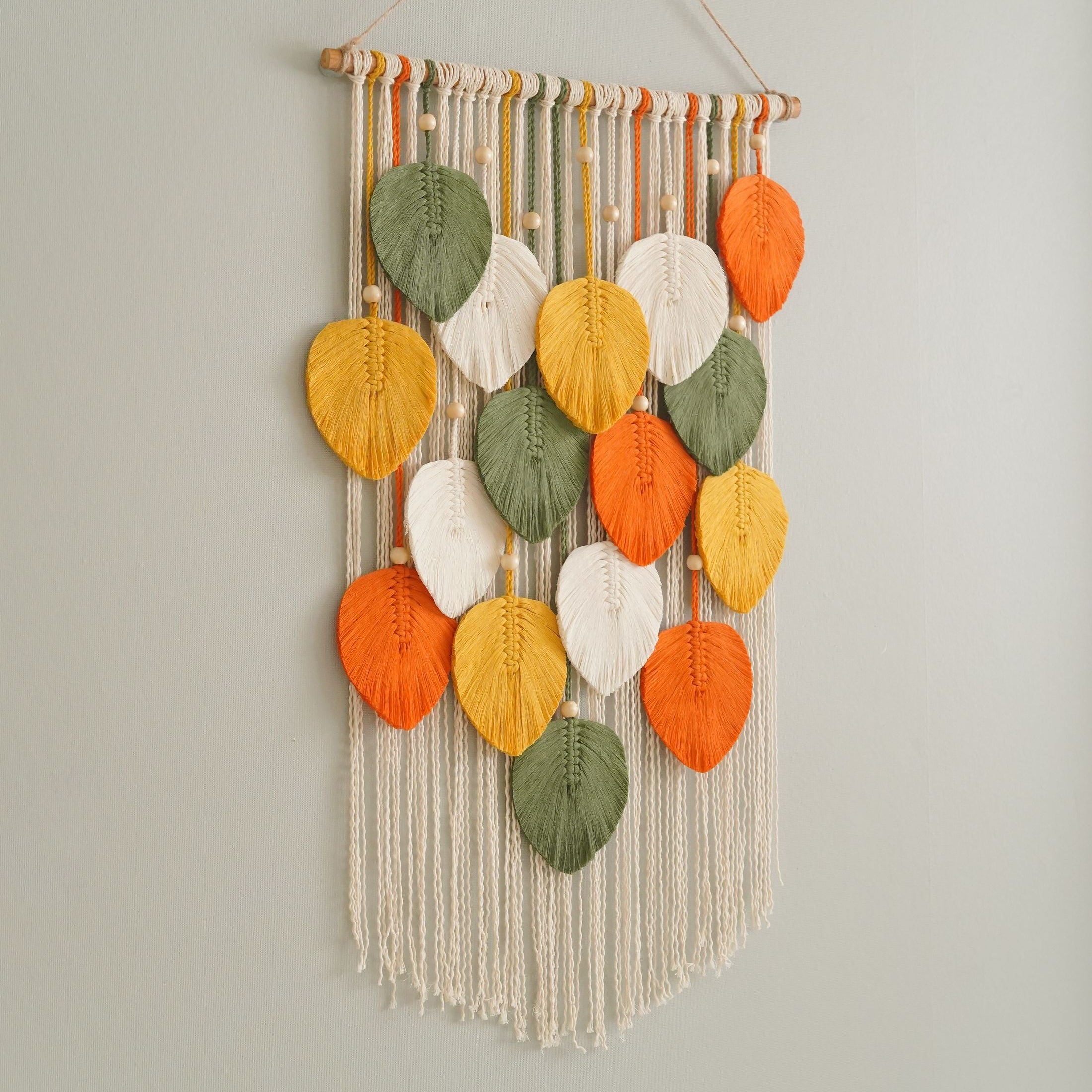 Macrame Leaf Wall Hanging macrame for Boho Wall Decor L33
