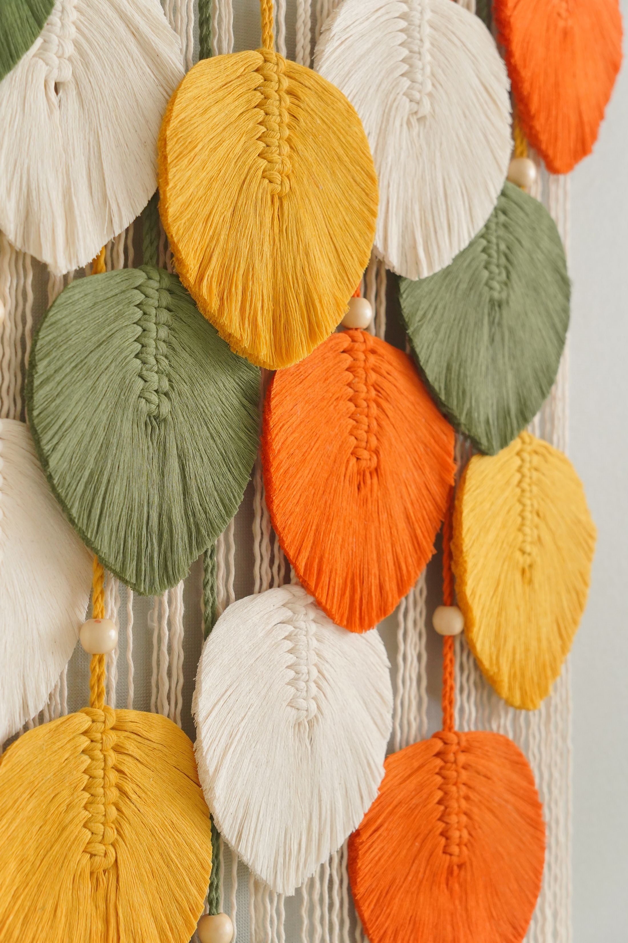 Macrame Leaf Wall Hanging macrame for Boho Wall Decor L33
