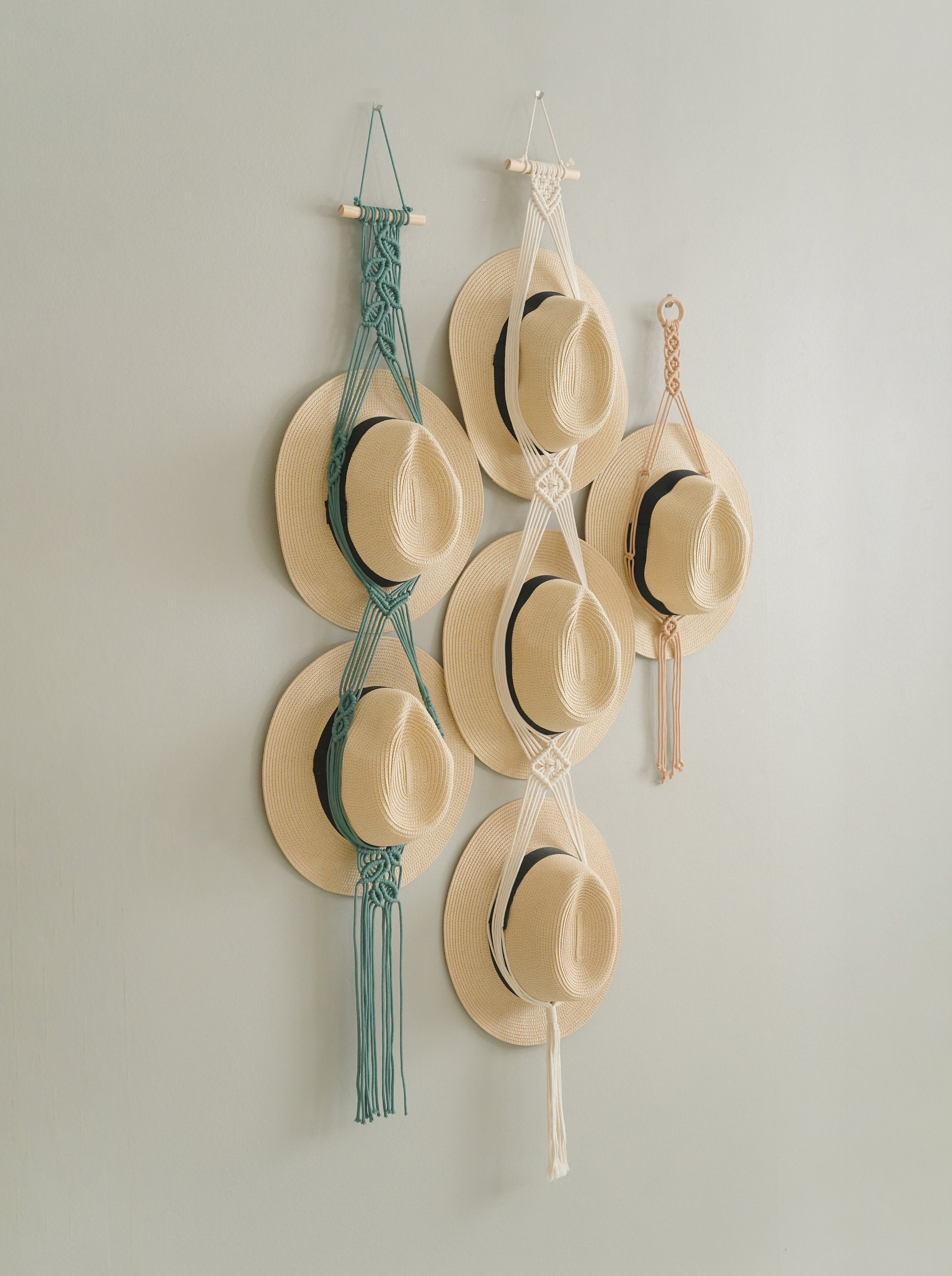 Boho Macrame Hat Hanger for a Chic Hat Display