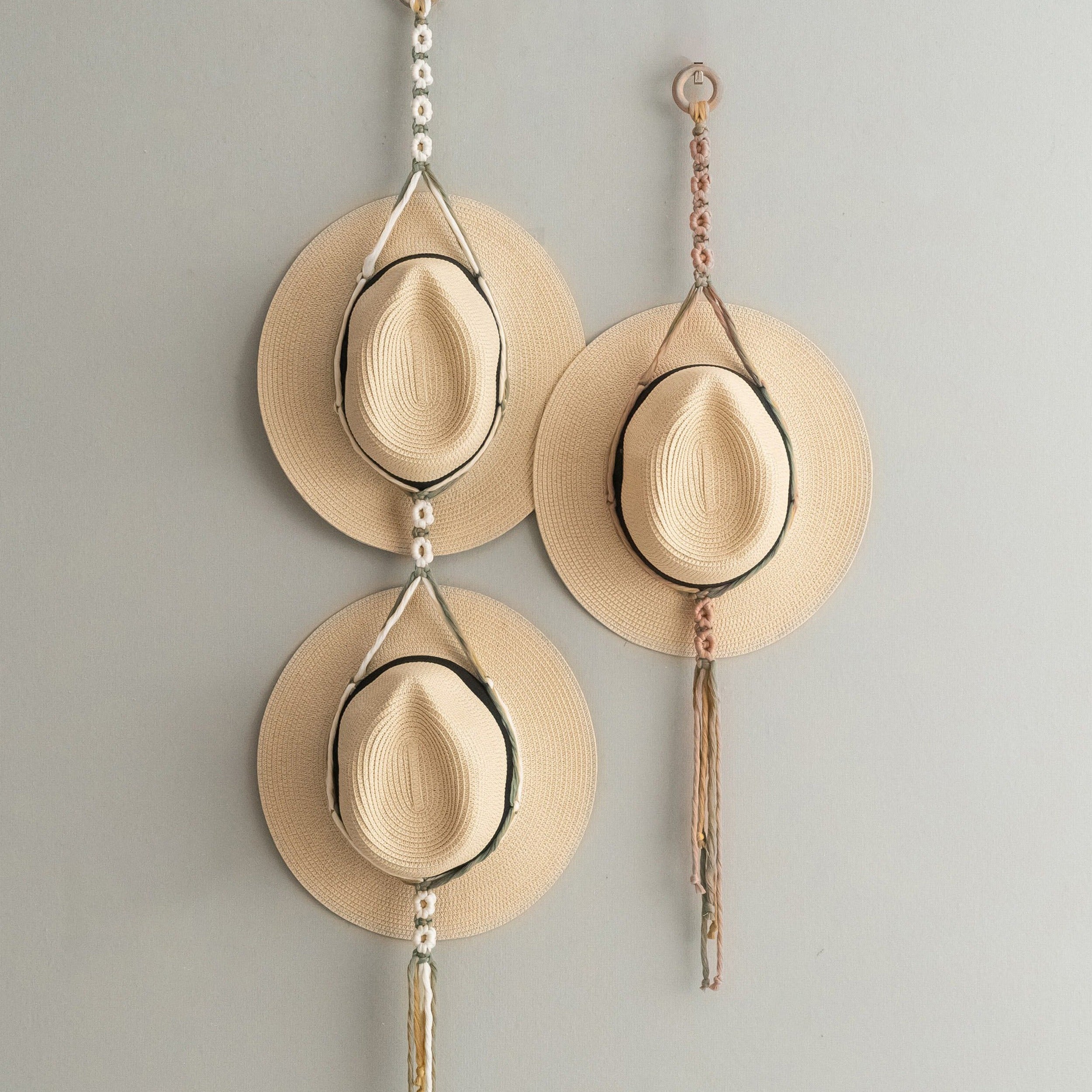 Macrame Photo Hanger macrame cord for Photo Wall Display and Boho Photo Decor I89