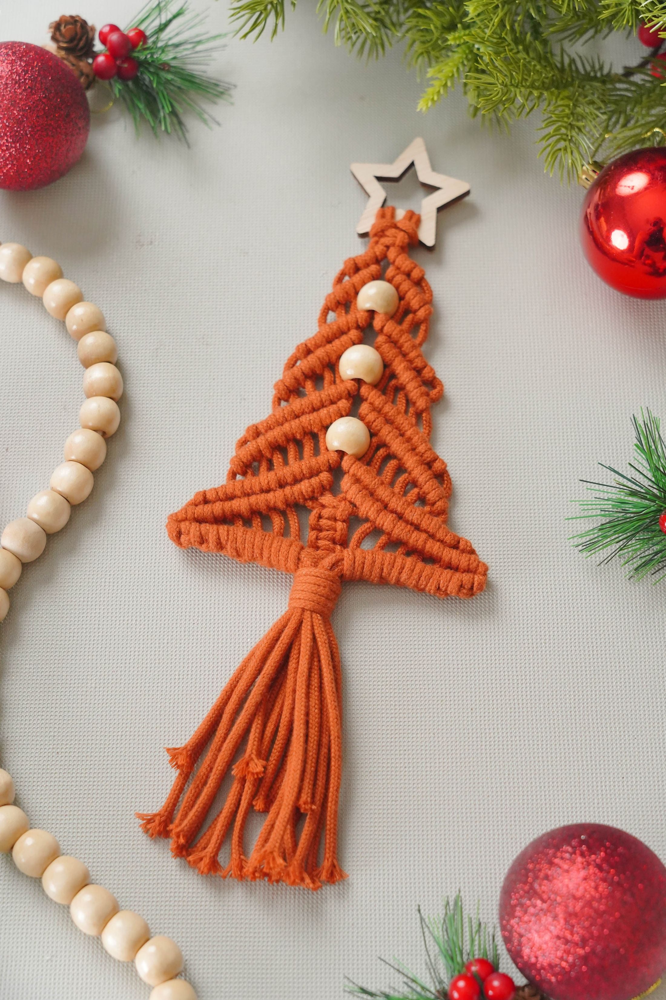 Macrame Christmas Tree Pattern for DIY Christmas Decor and Ornament P63