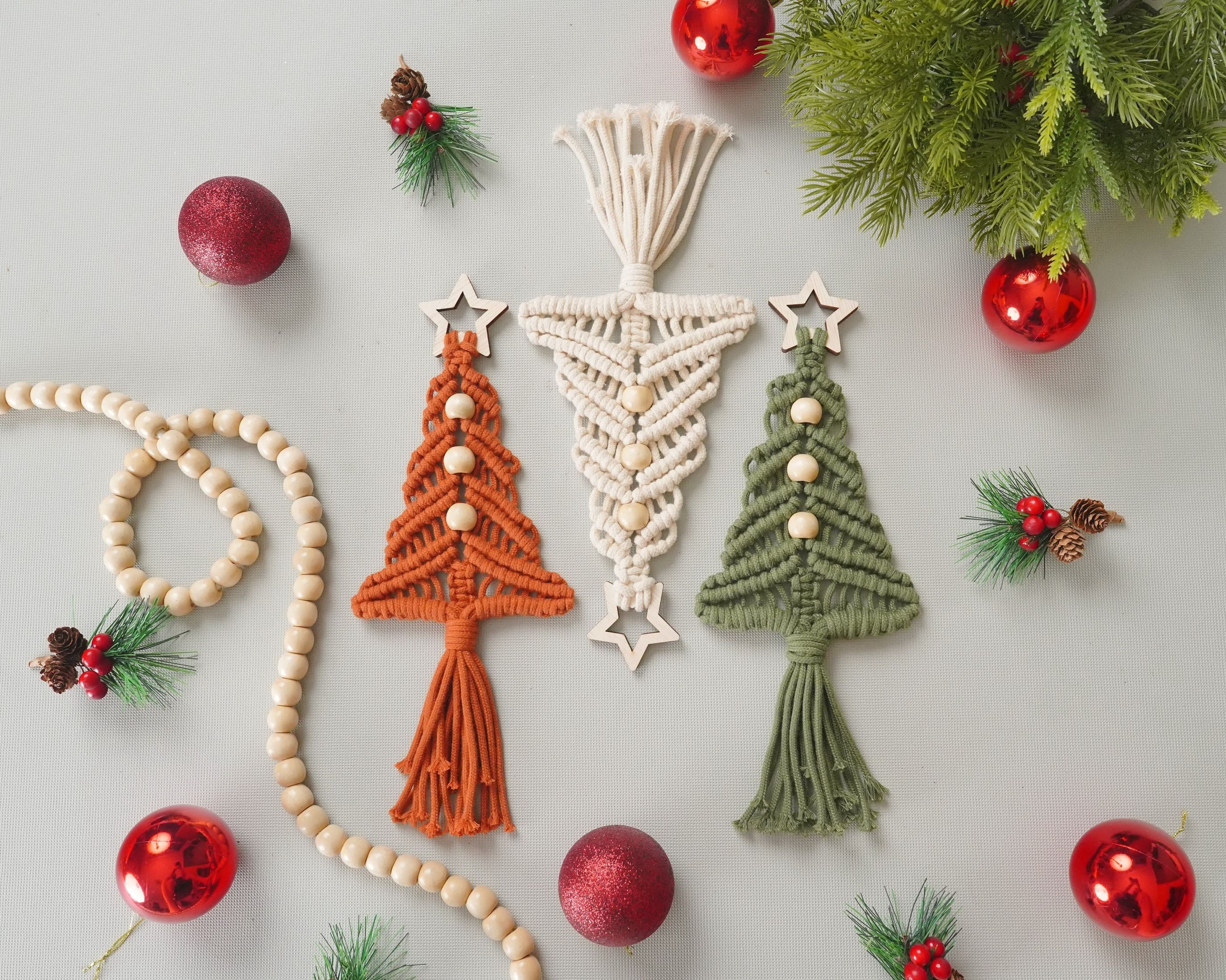 Macrame Christmas Tree Pattern for DIY Christmas Decor and Ornament P63