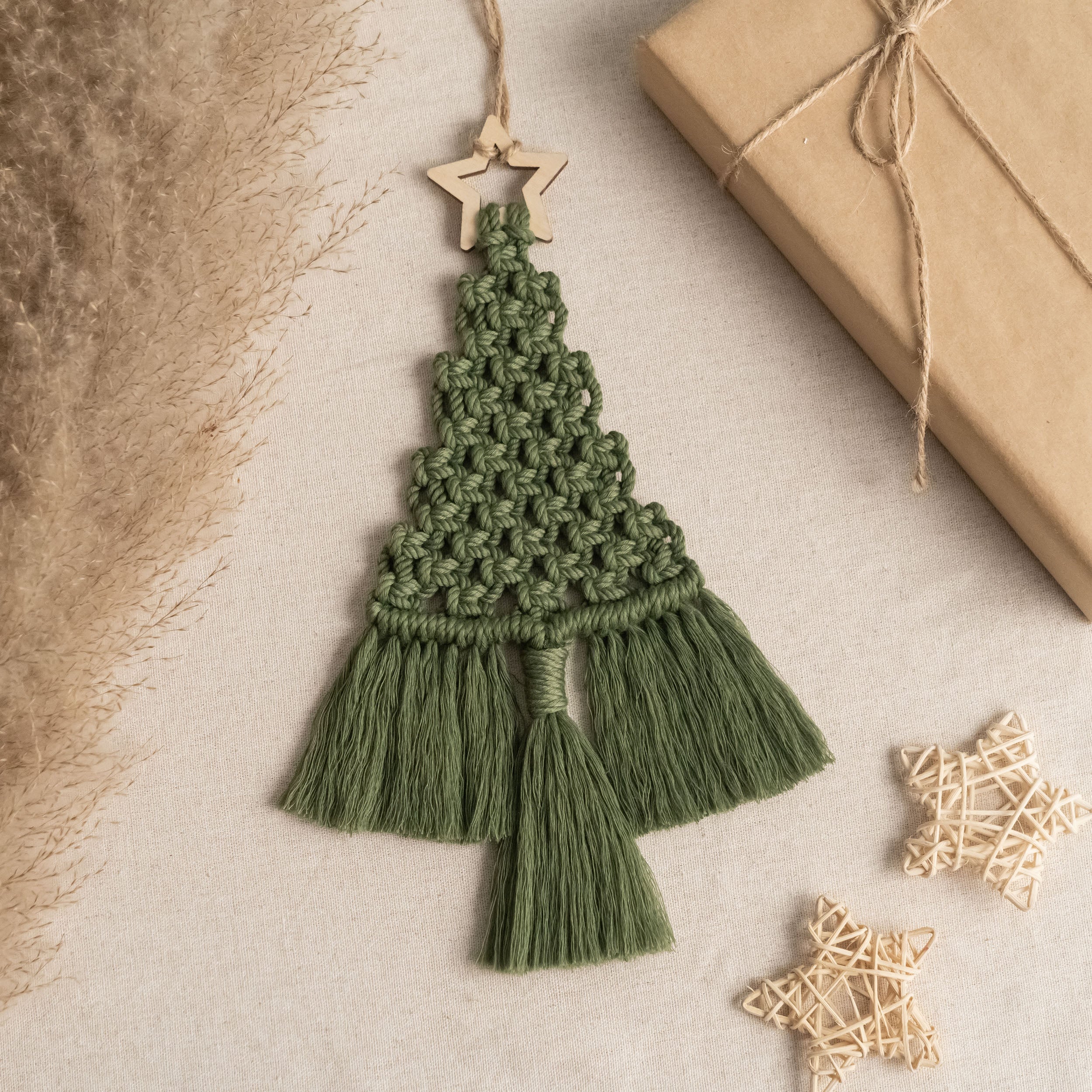 Macrame Christmas Tree DIY Kit For Creative Holiday Decor