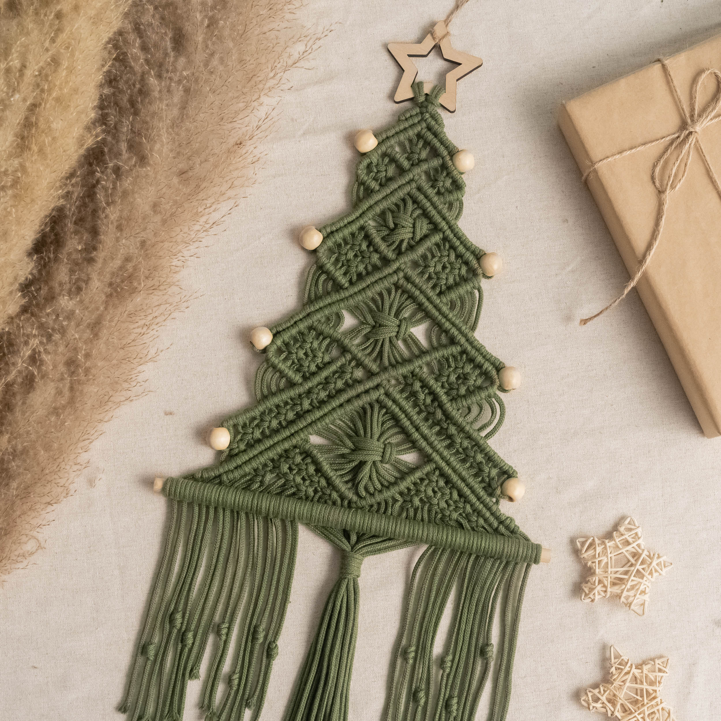 Macrame Christmas Tree Wall Hanging macrame for Christmas Wall Decor X32