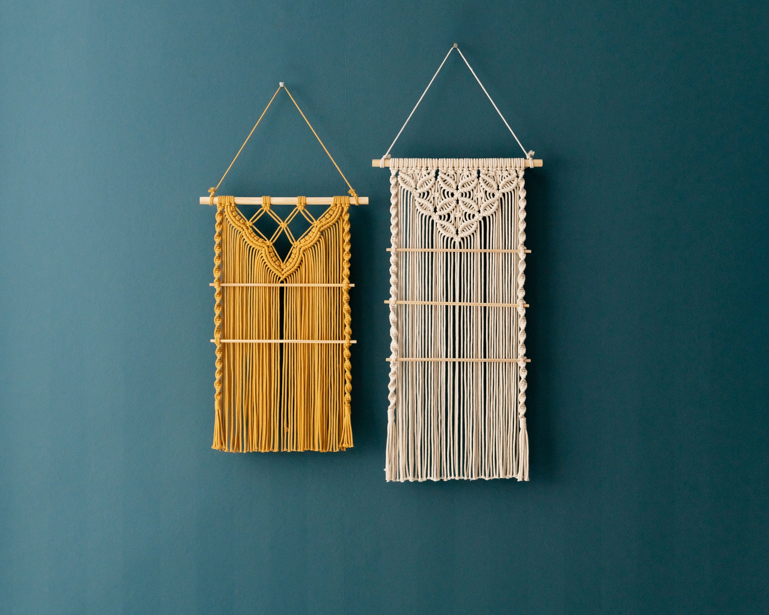 Soporte para pendientes de macramé para decoración del hogar bohemia y minimalista