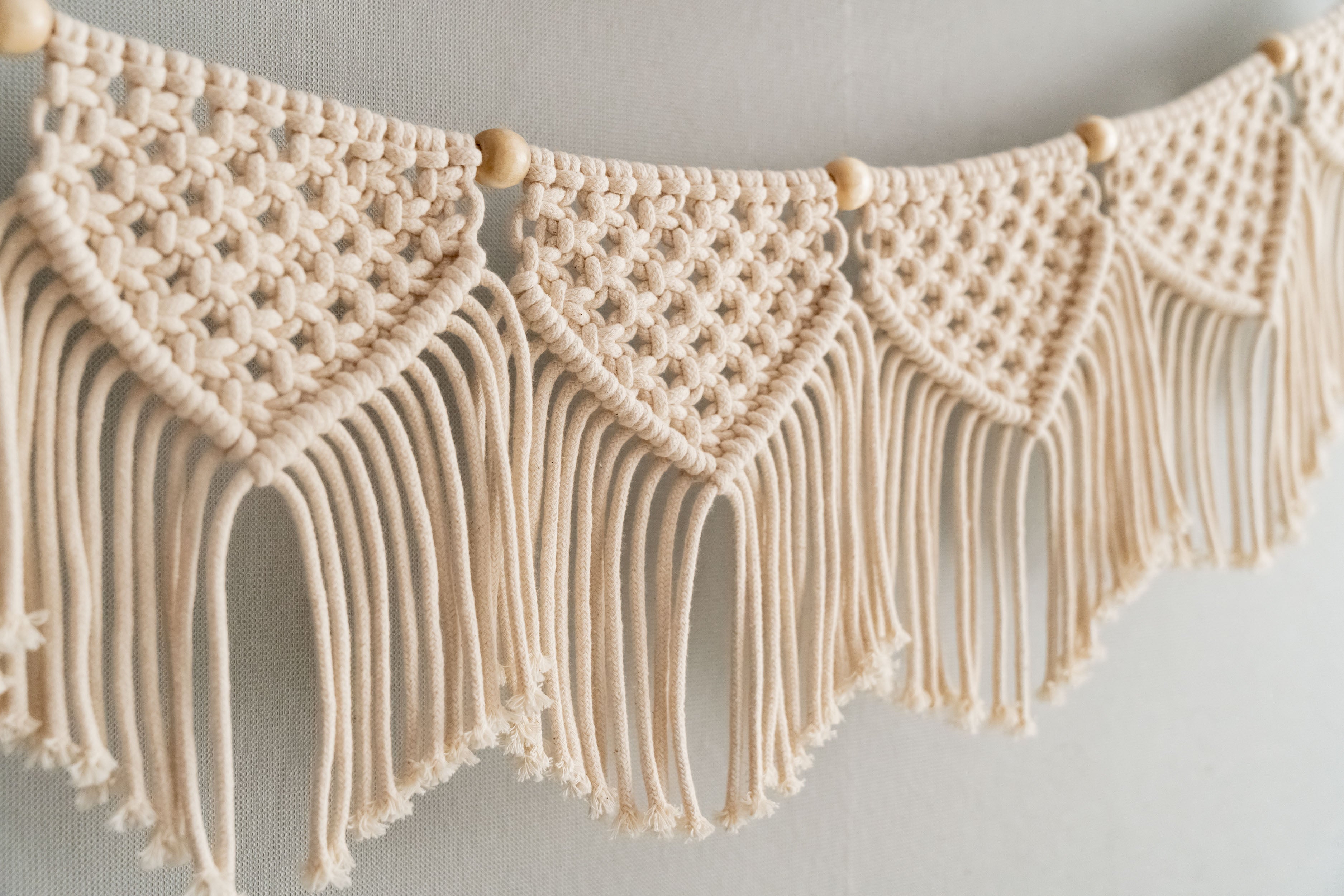 Macrame Wall Hanging - Macrame Flag Garland H33