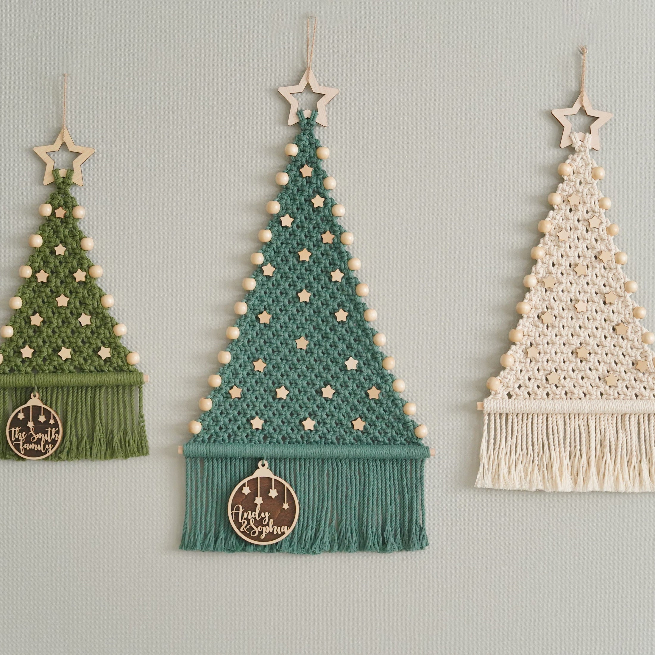Macrame Christmas Tree Macrame Christmas Wall Decor for Boho Homes X34