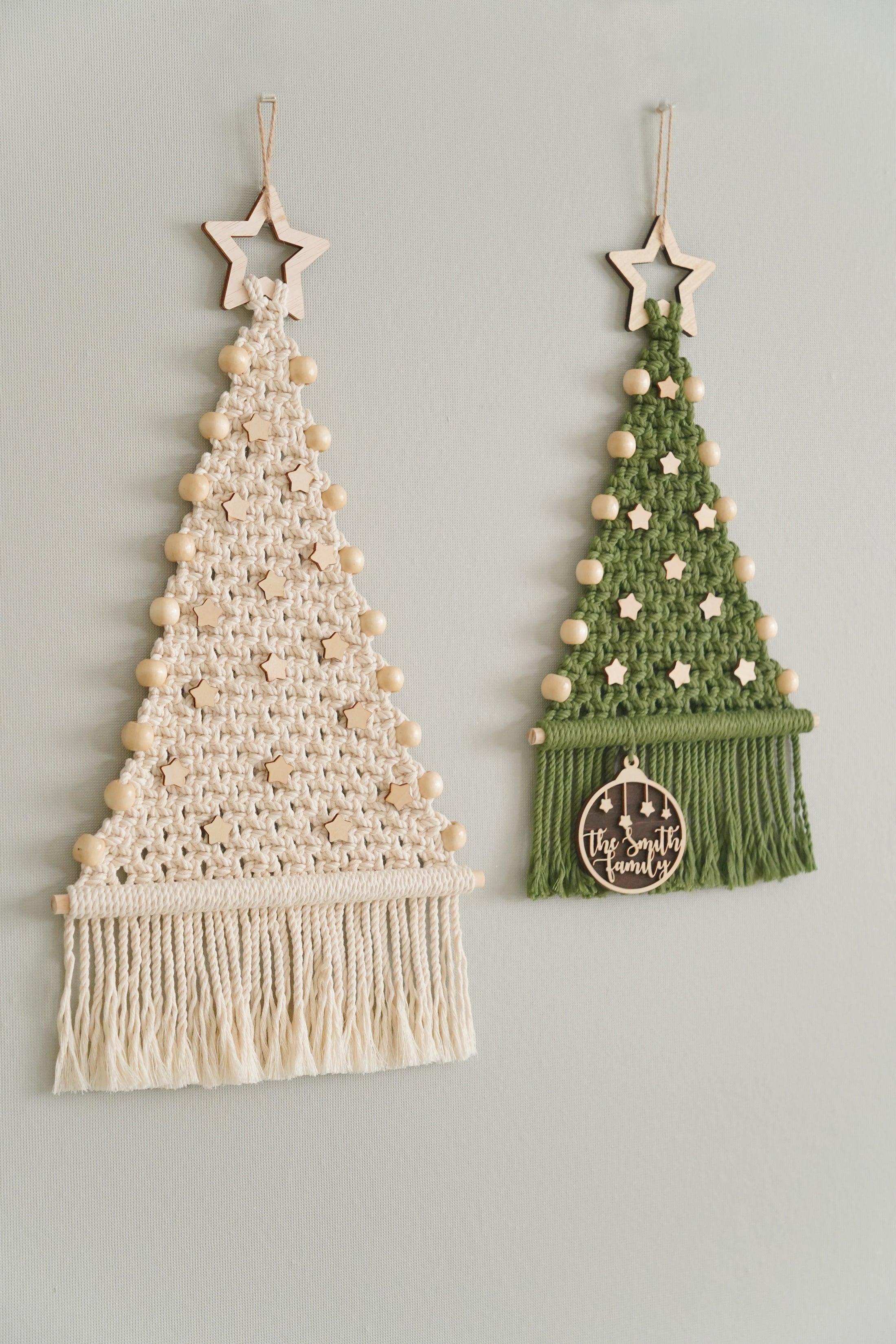 Macrame Christmas Tree DIY Kit macrame cord for christmas craft kits K49