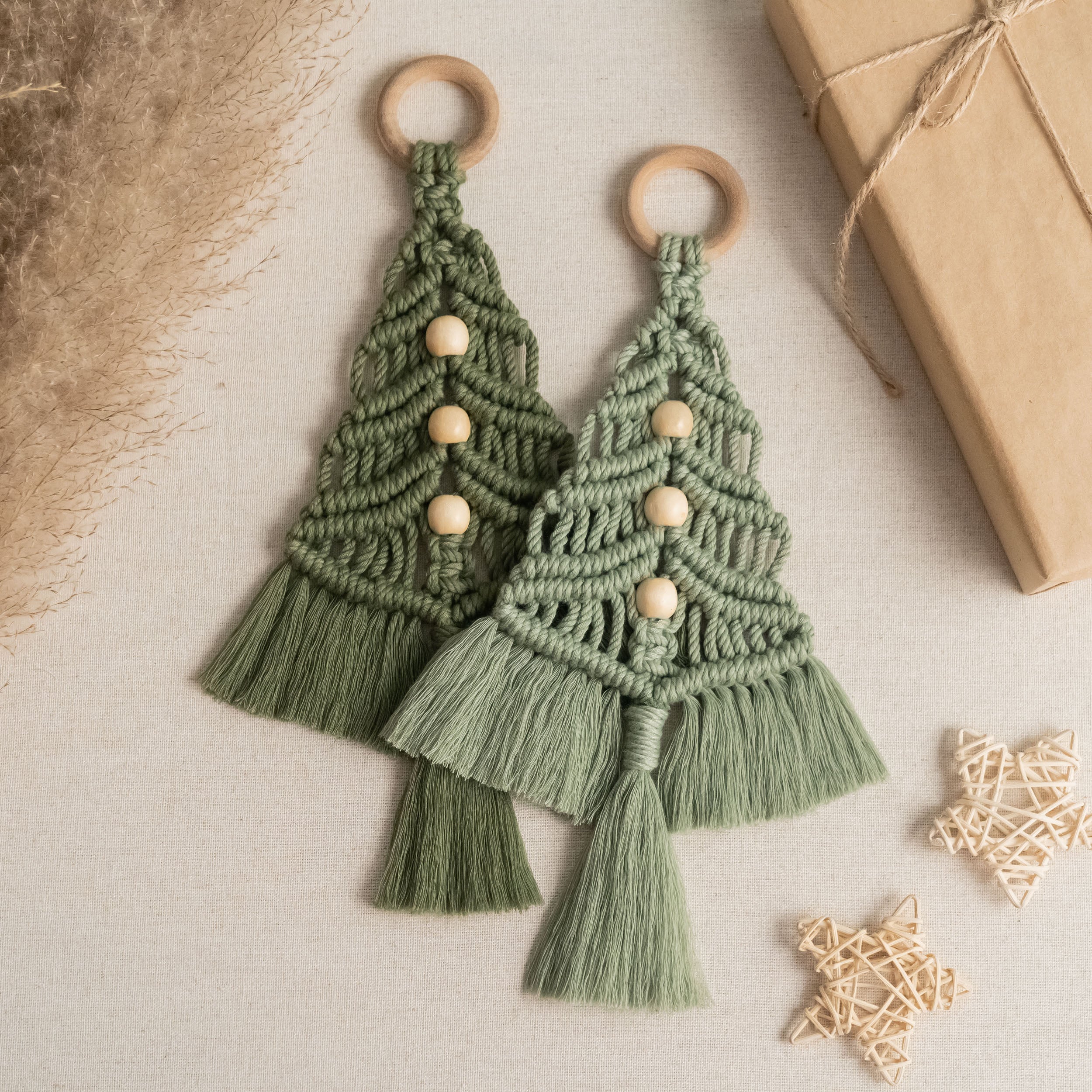 Macrame Christmas Tree DIY Kit For Festive Wall Decoration