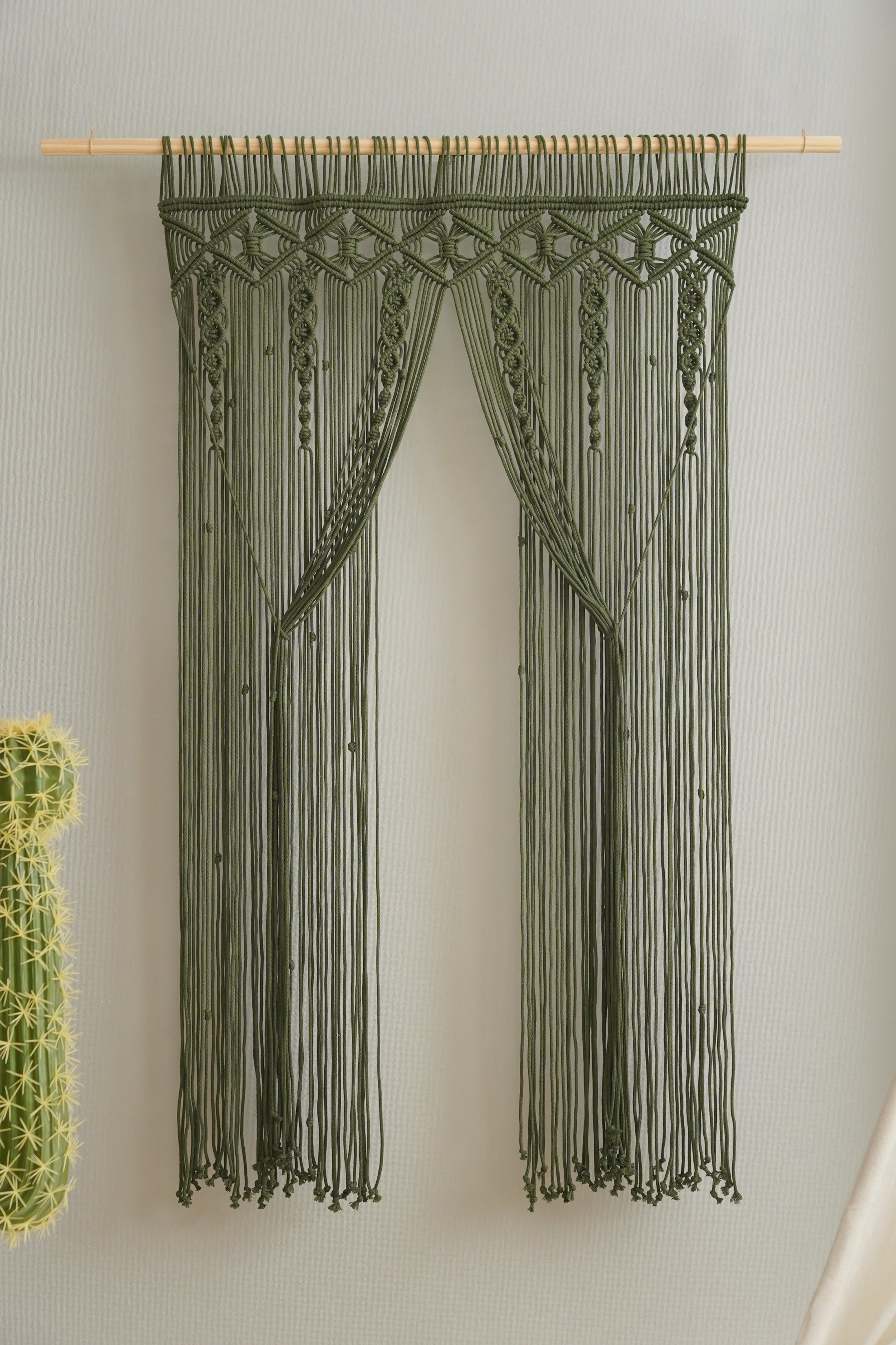 Boho Curtain Cotton Macrame - Pattern Macrame Curtain C06