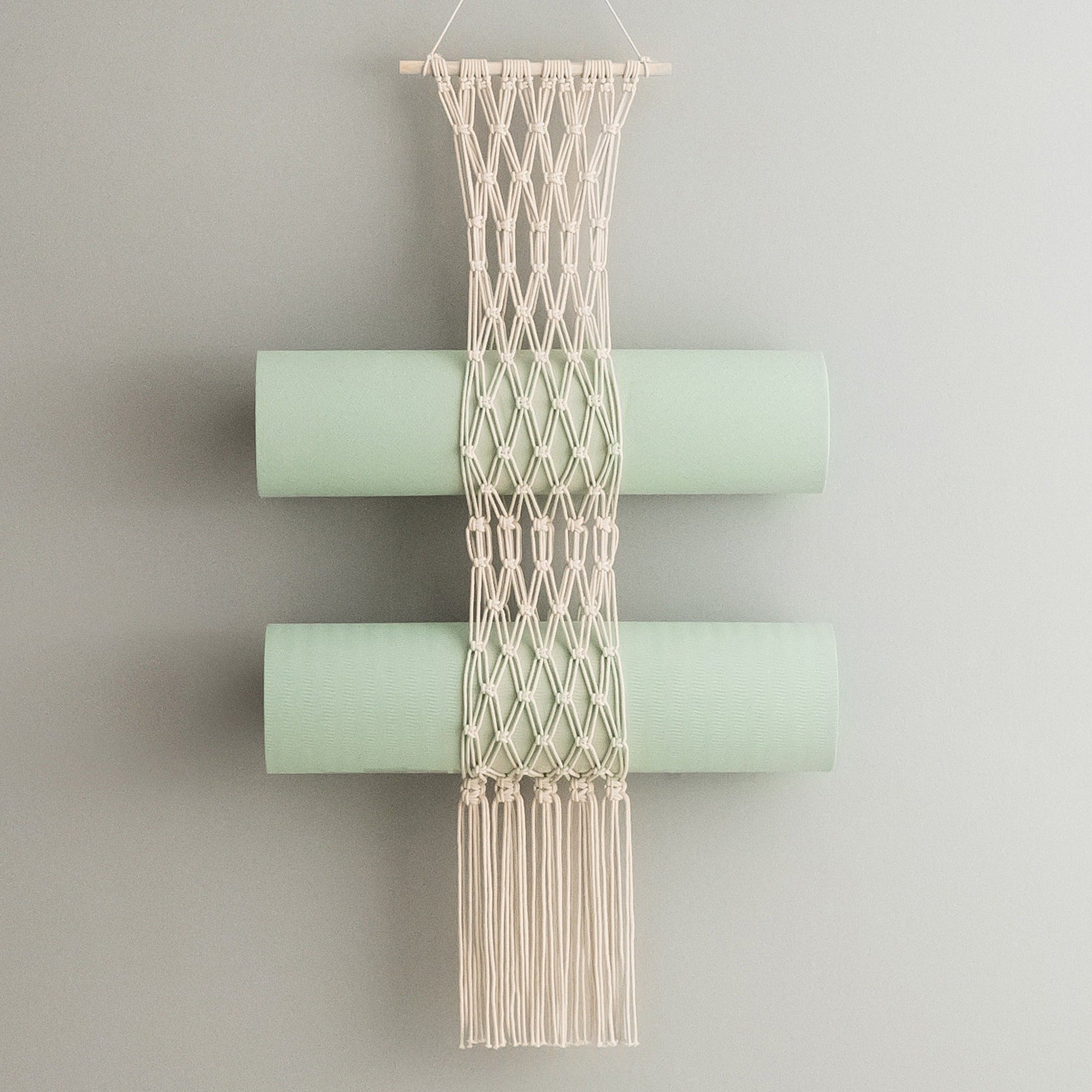 Macrame Yoga Mat Holder macrame cord for Yoga Mat Wall Storage I85