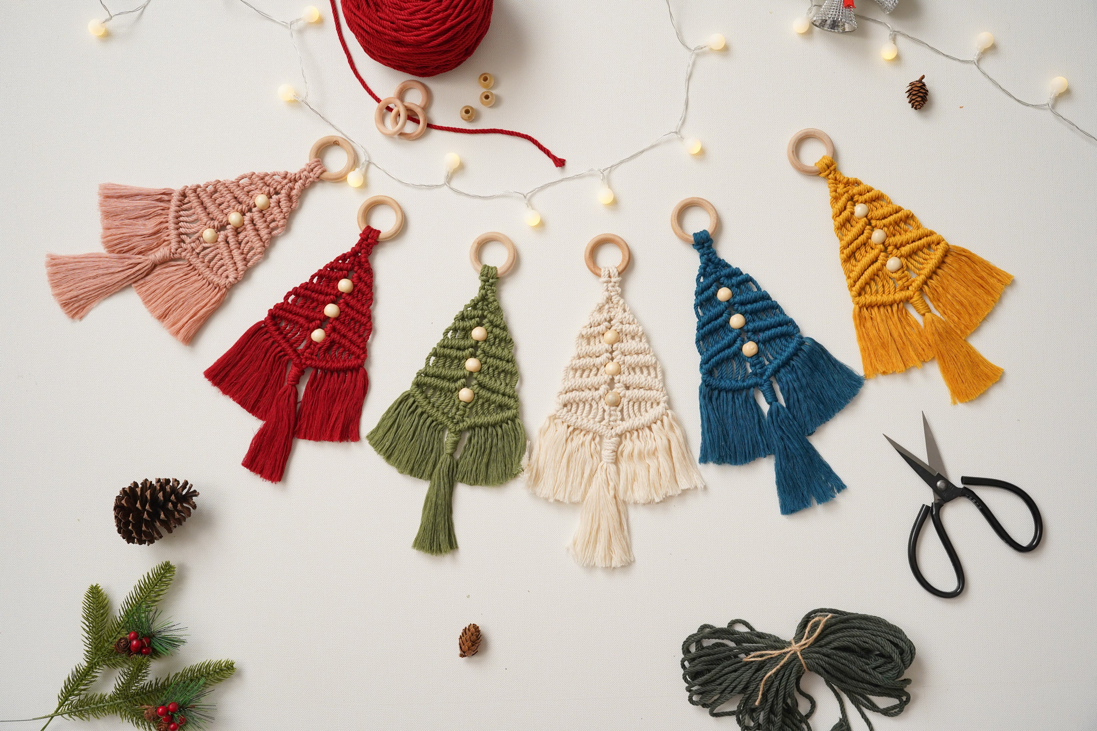 Macrame Mini  Christmas Tree Pattern for Christmas Macrame Pattern and DIY P13