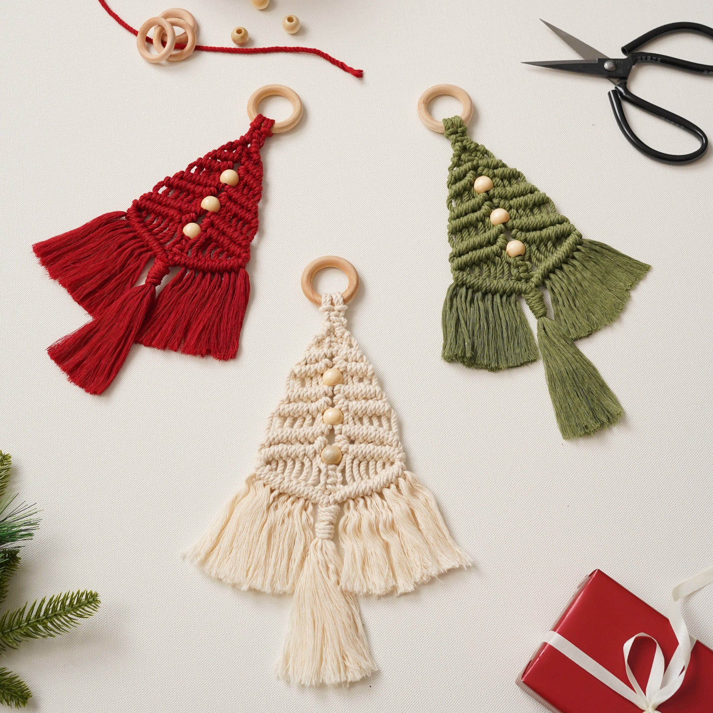 Macrame Mini  Christmas Tree Pattern for Christmas Macrame Pattern and DIY P13