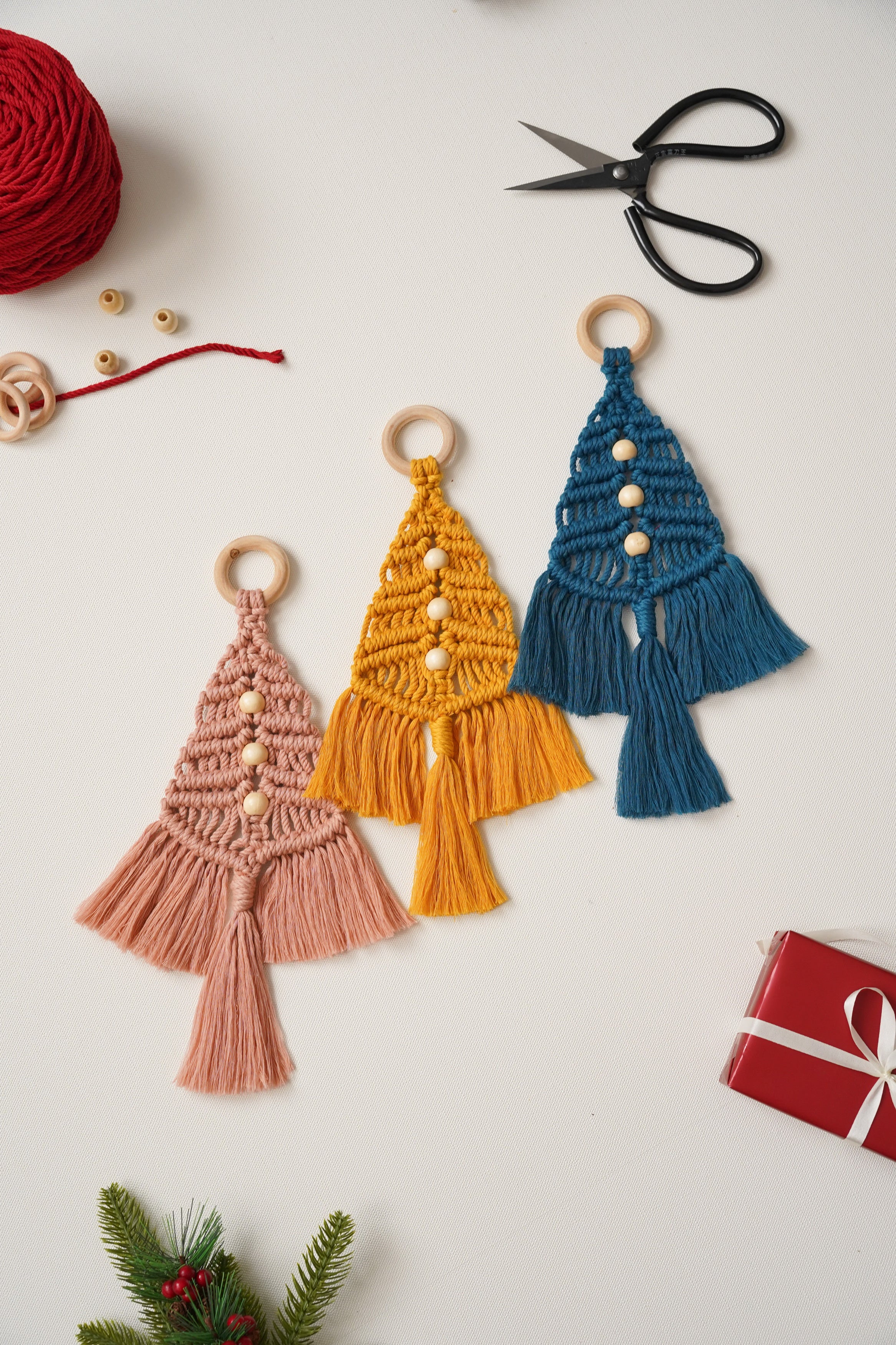 Macrame Mini  Christmas Tree Pattern for Christmas Macrame Pattern and DIY P13