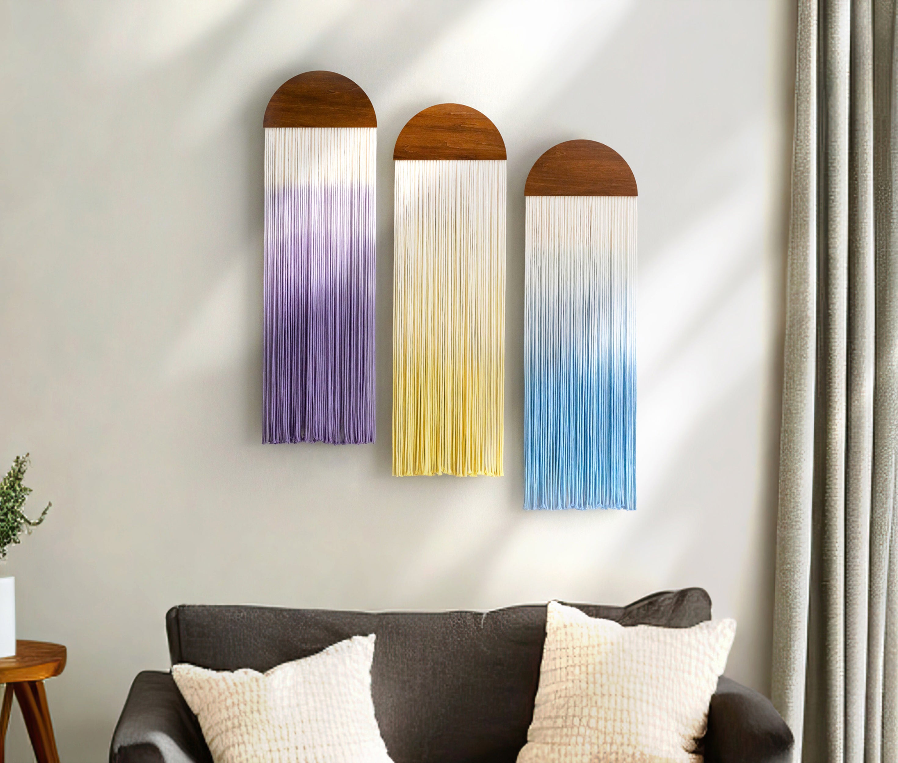 Ombre Macrame Wall Art for Dip Dye Decor