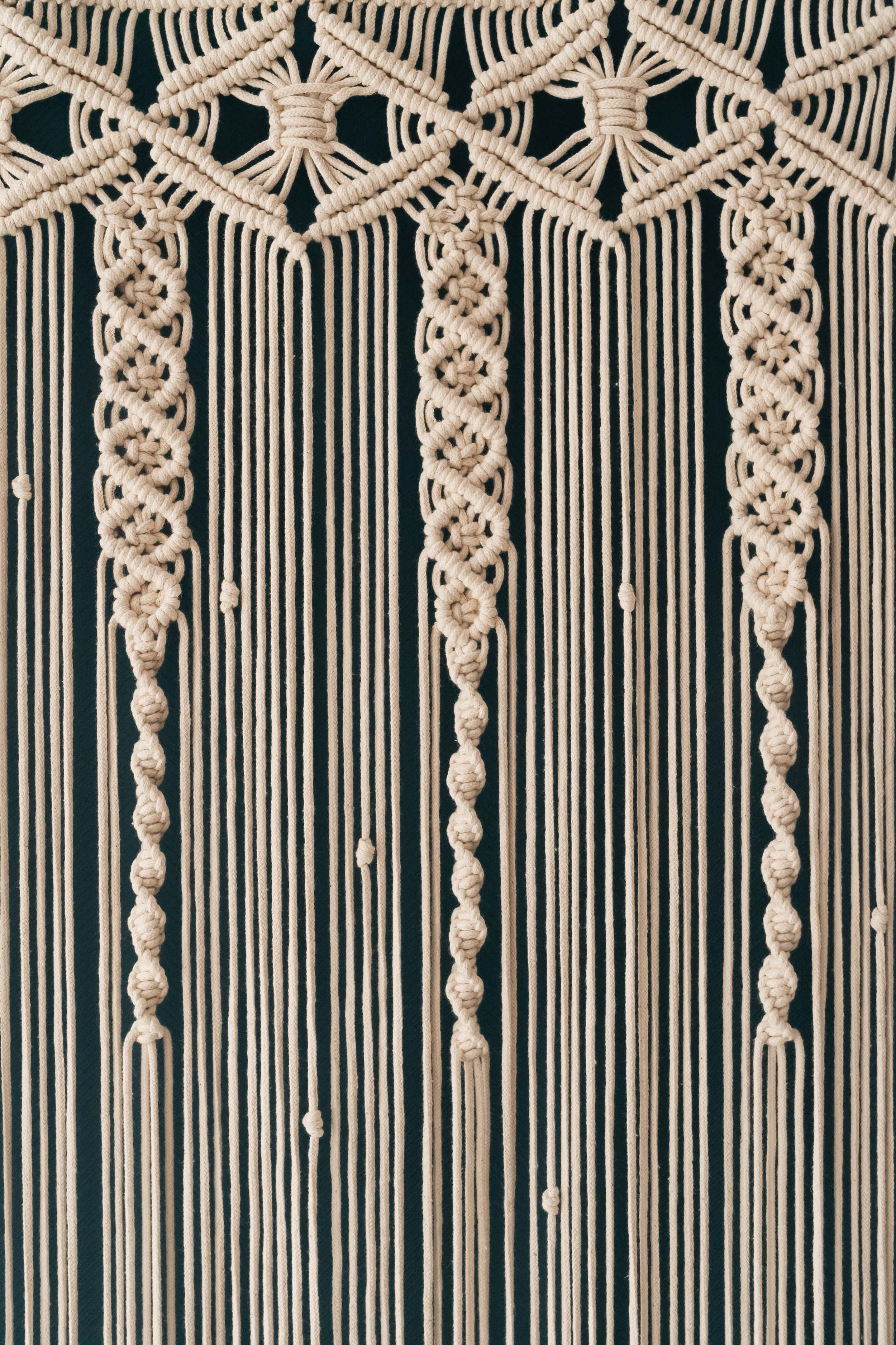 Macrame Curtain for Boho Rustic Home Decoration