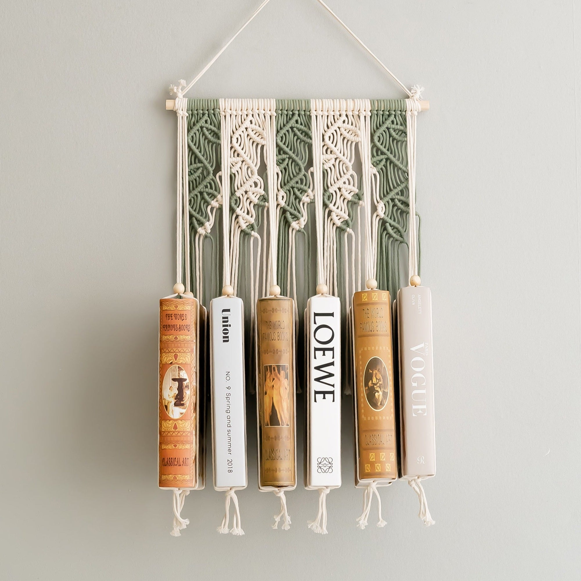 Macrame Book Holder for Wall Book Holder and Boho Decor I34