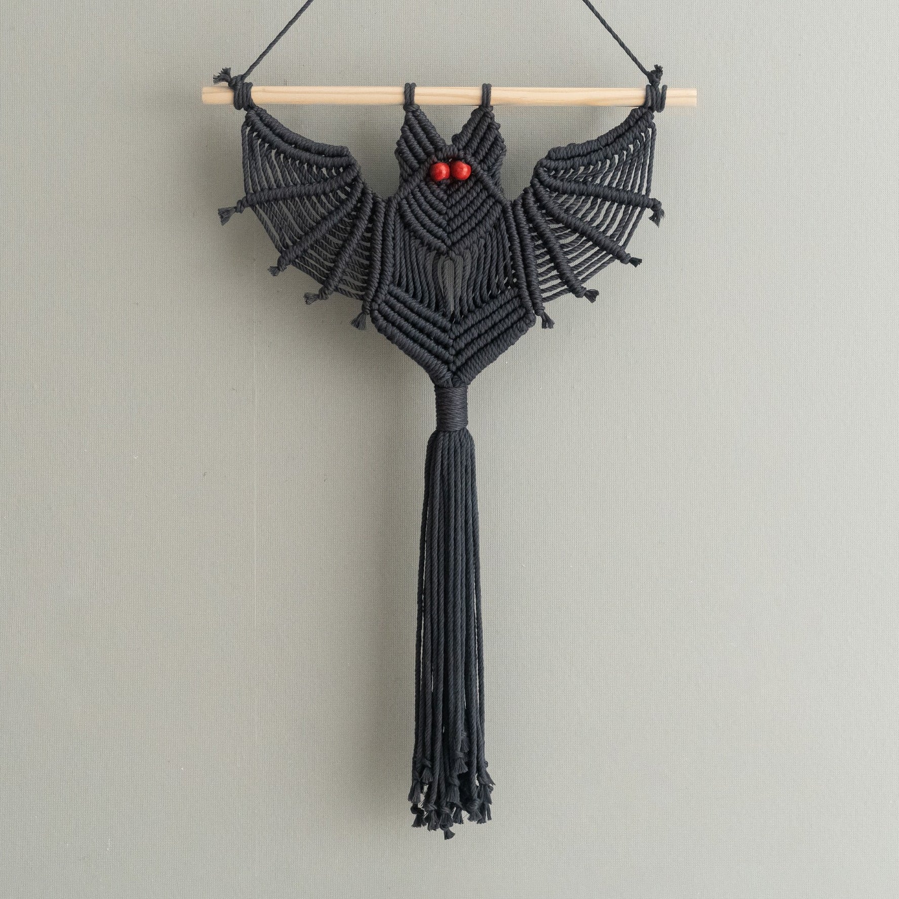 Macrame Wings Wall Hanging macrame cord for Halloween wall decor and gothic style V12