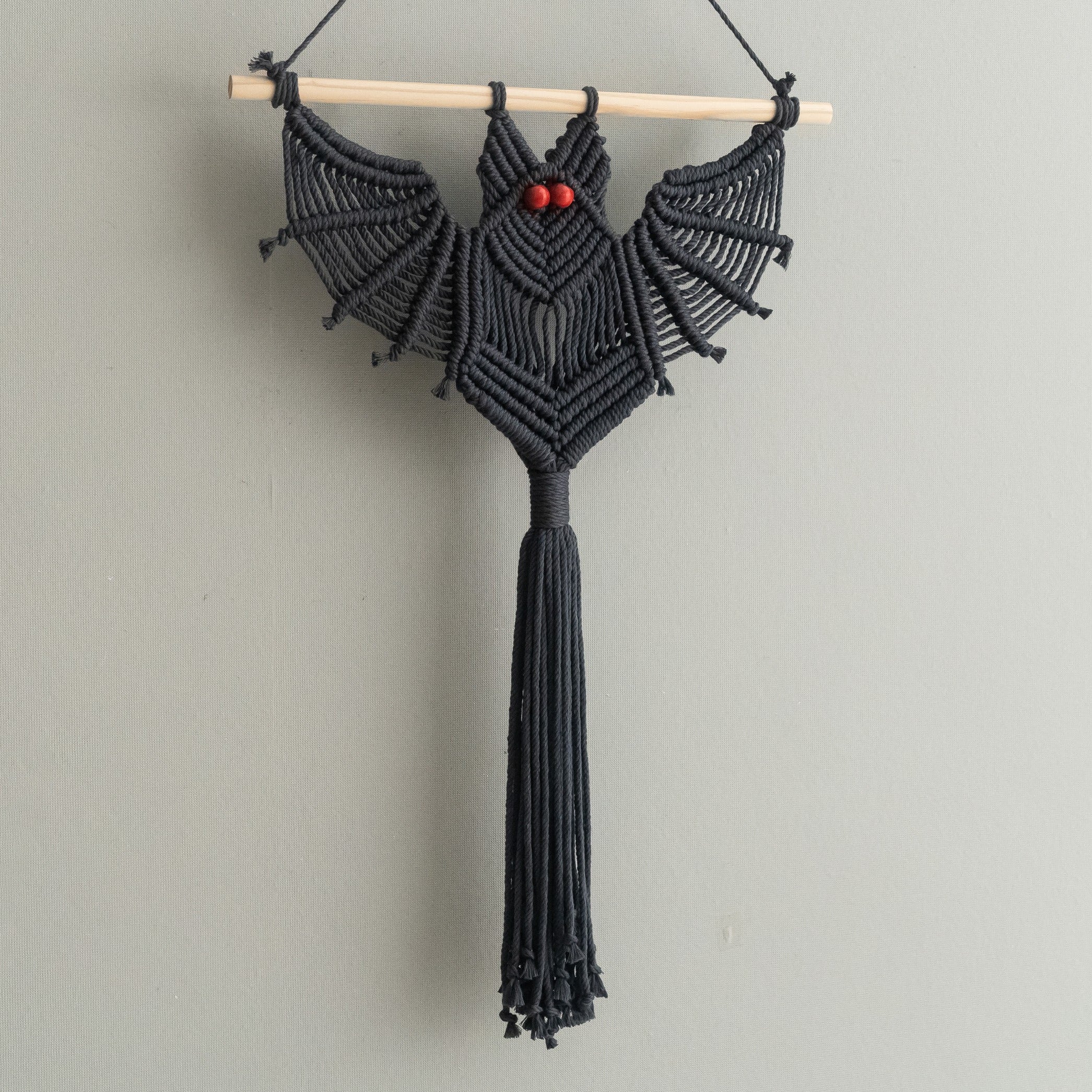 Macrame Wings Wall Hanging macrame cord for Halloween wall decor and gothic style V12