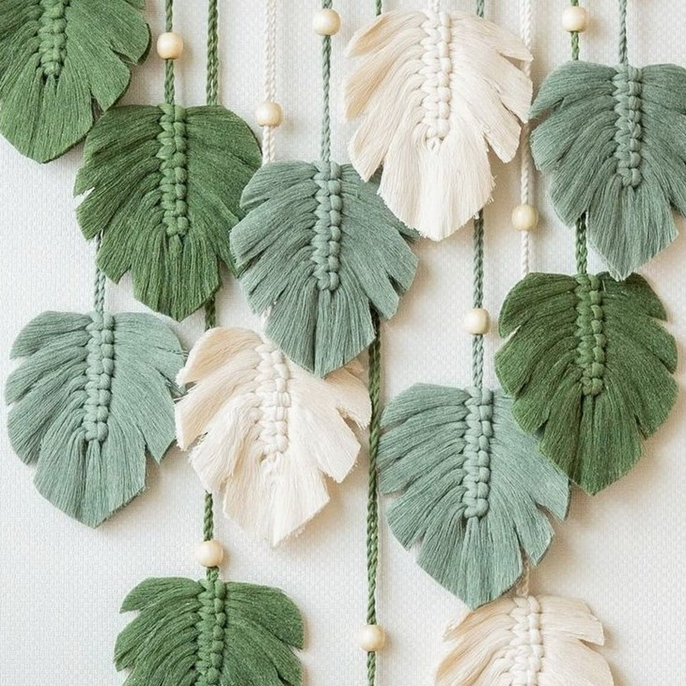 Macrame Leaf Wall Hanging macrame cord for Boho Wall Decor L47
