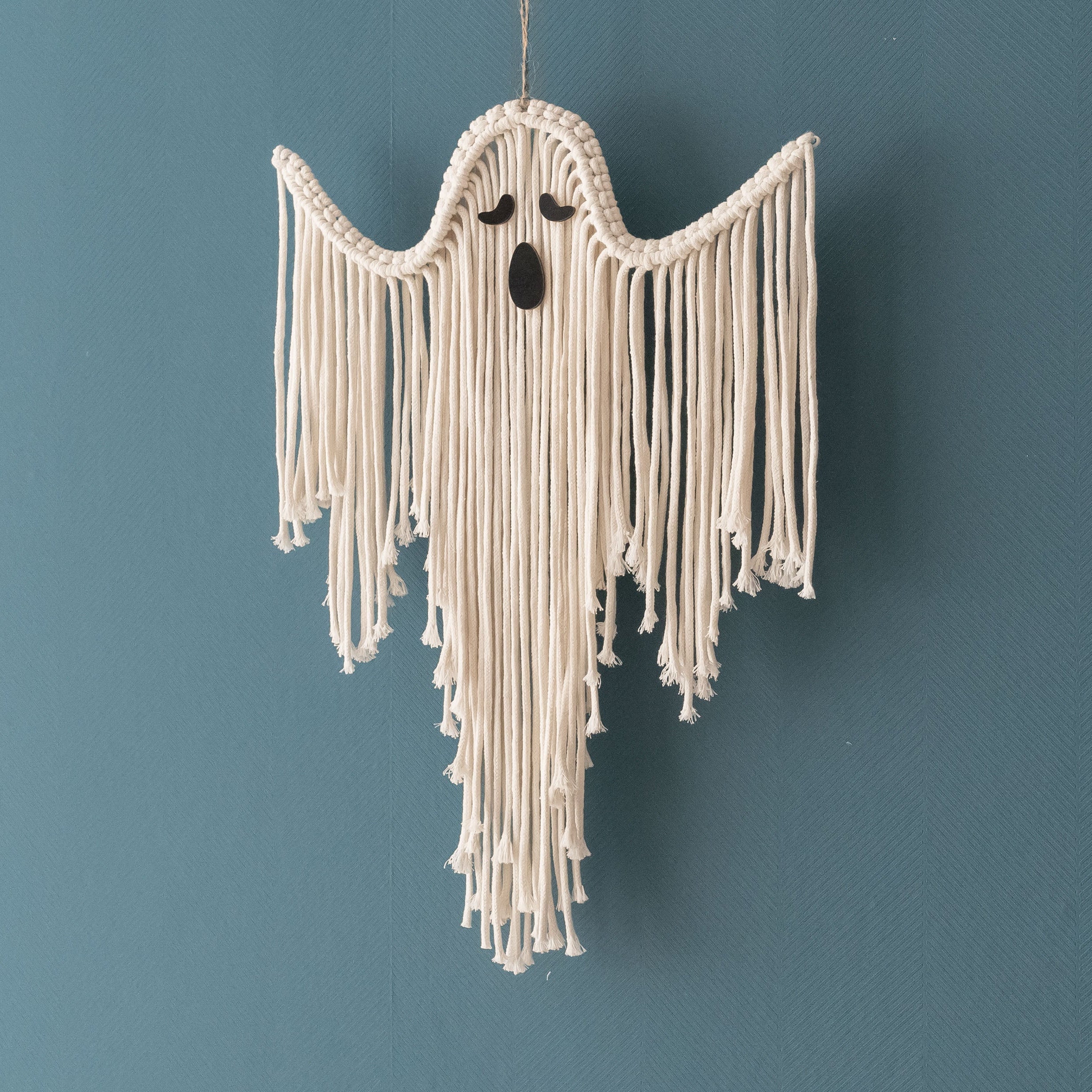 Macrame Ghost Halloween Decor macrame cord for Halloween wall decor V73