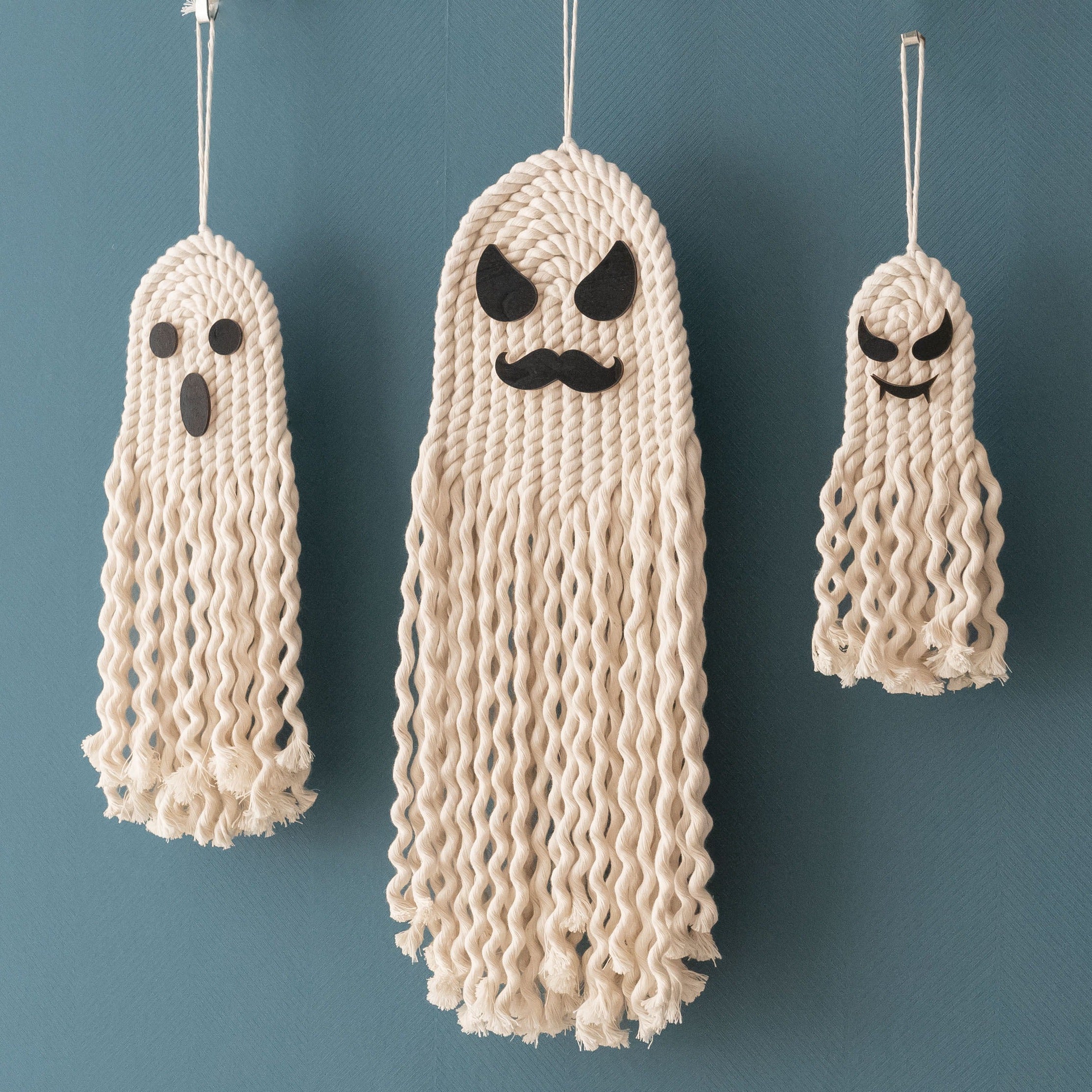 Macrame Ghost Halloween Decor macrame cord for Halloween Wall Decor V72
