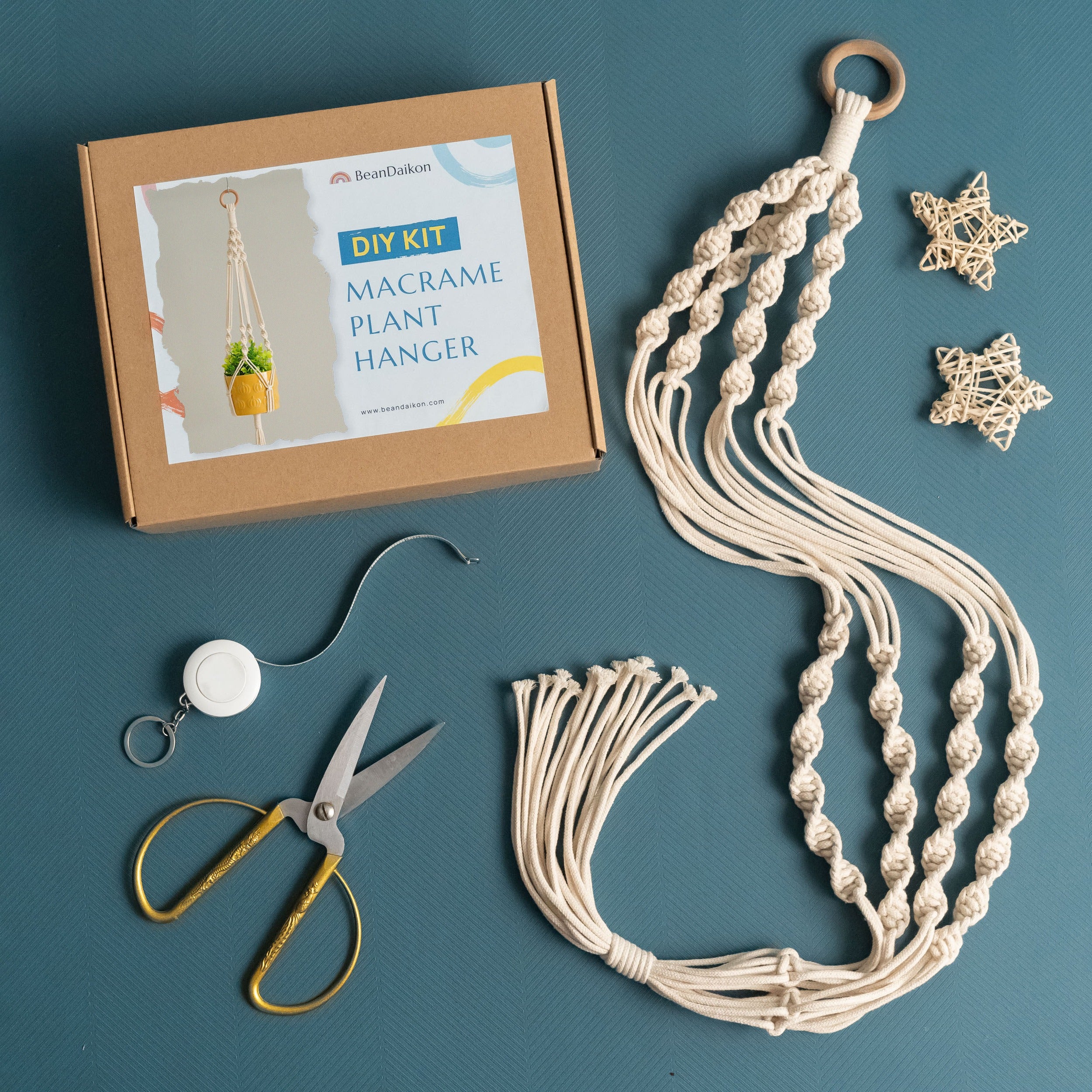 Macrame Plant Hanger DIY Kit macrame cord for boho decor K03