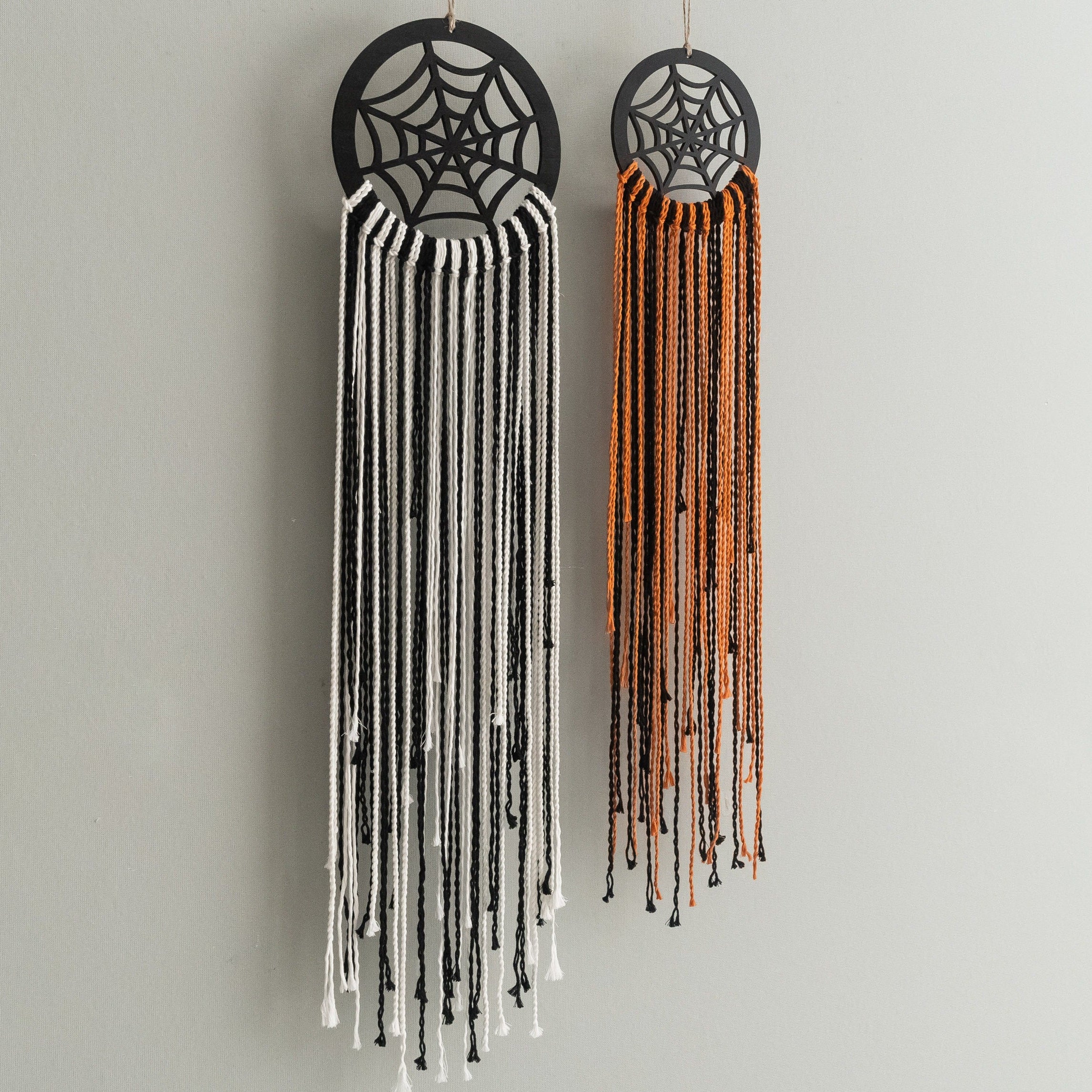 Halloween Macrame Spiderweb Wall Hanging for Halloween Decor U15