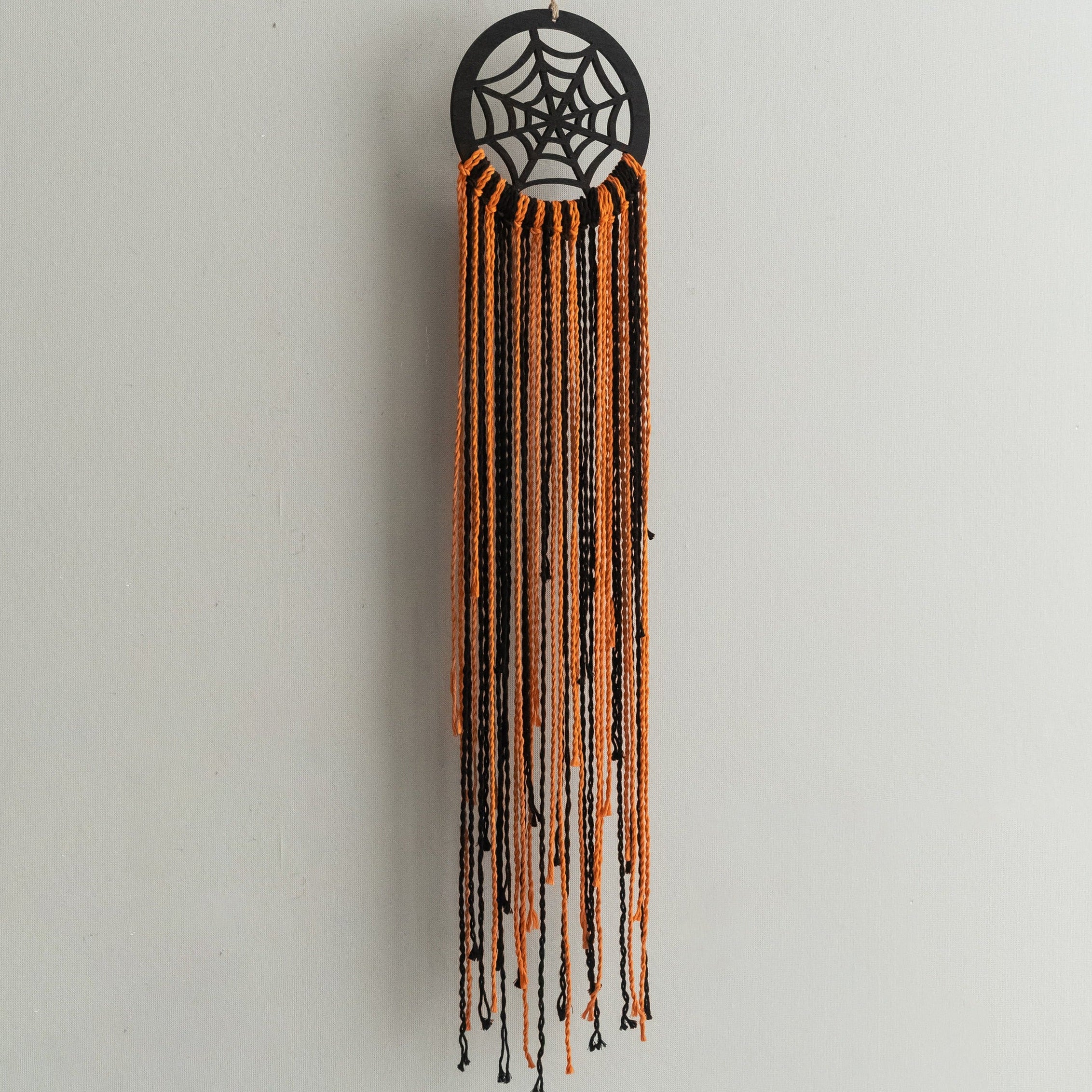 Halloween Macrame Spiderweb Wall Hanging for Spooky Wall Decor U15