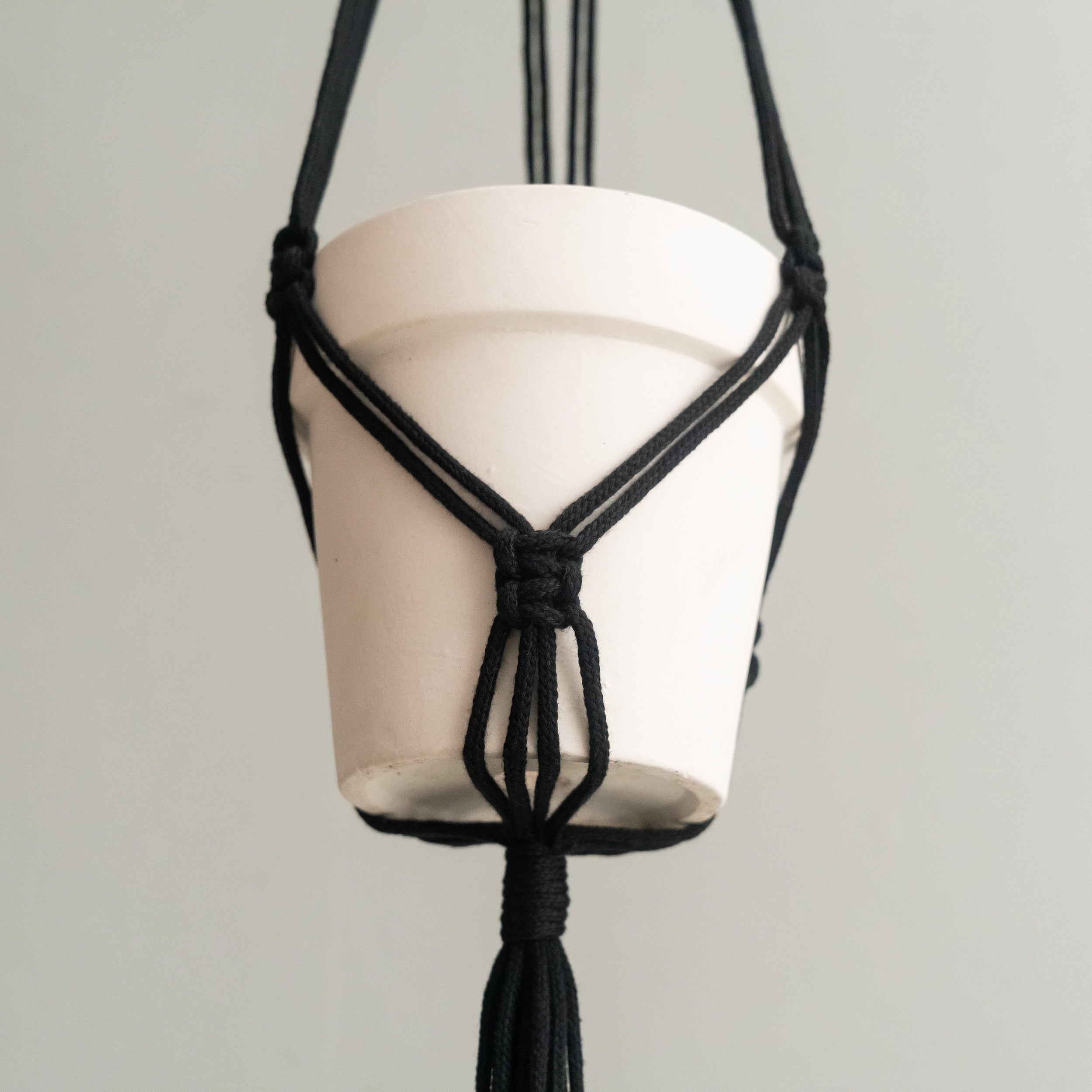 Gothic Macrame Plant Hanger Wood for Indoor Plant Decor I98