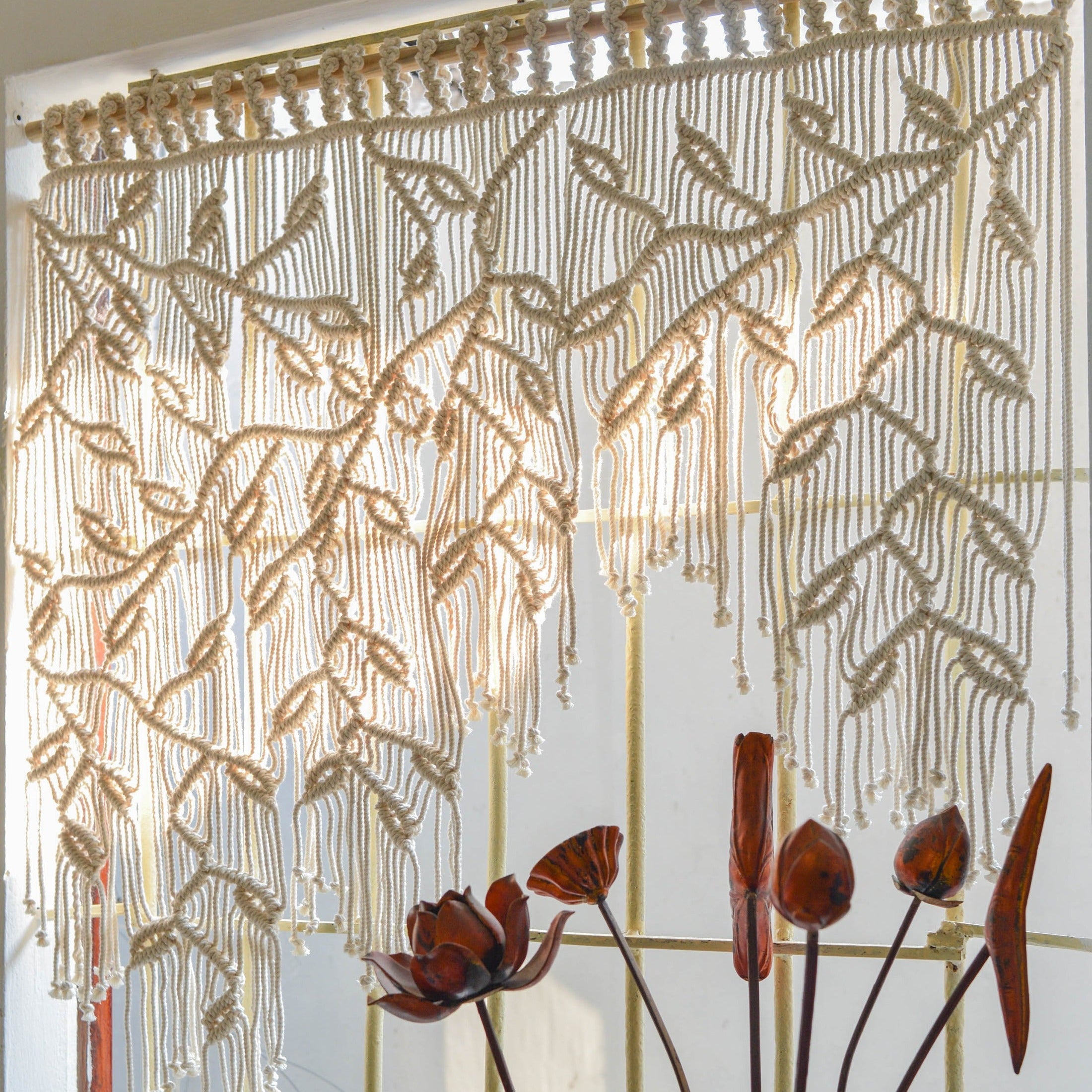 Macrame Curtain for Boho Wall Hanging and Home Decor C10