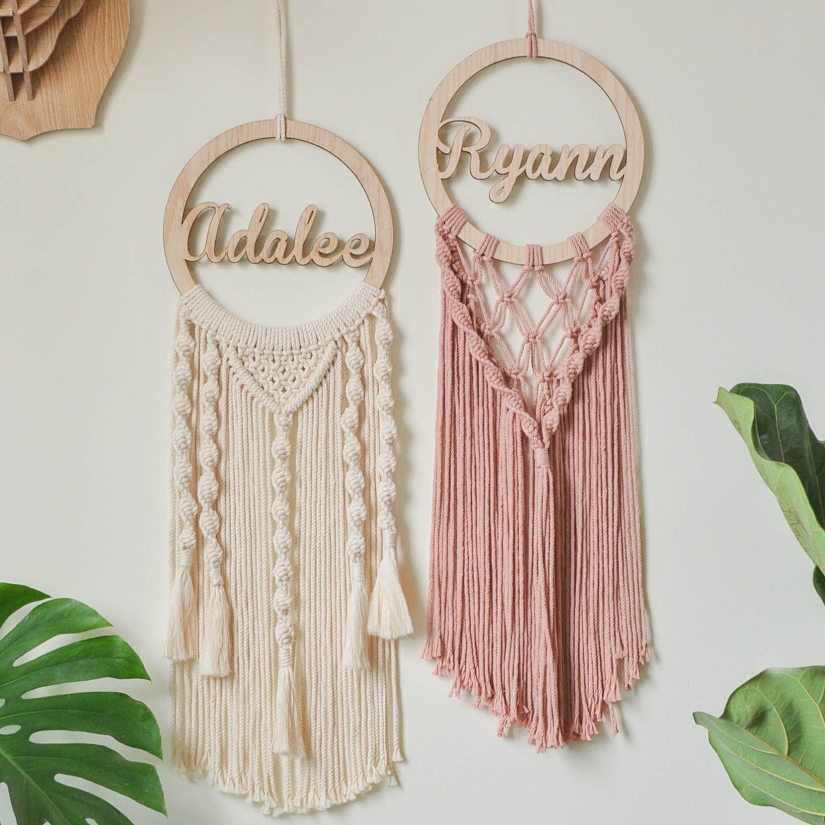 Personalized Name Sign Macrame Wall Hanging for Unique Wall Decor