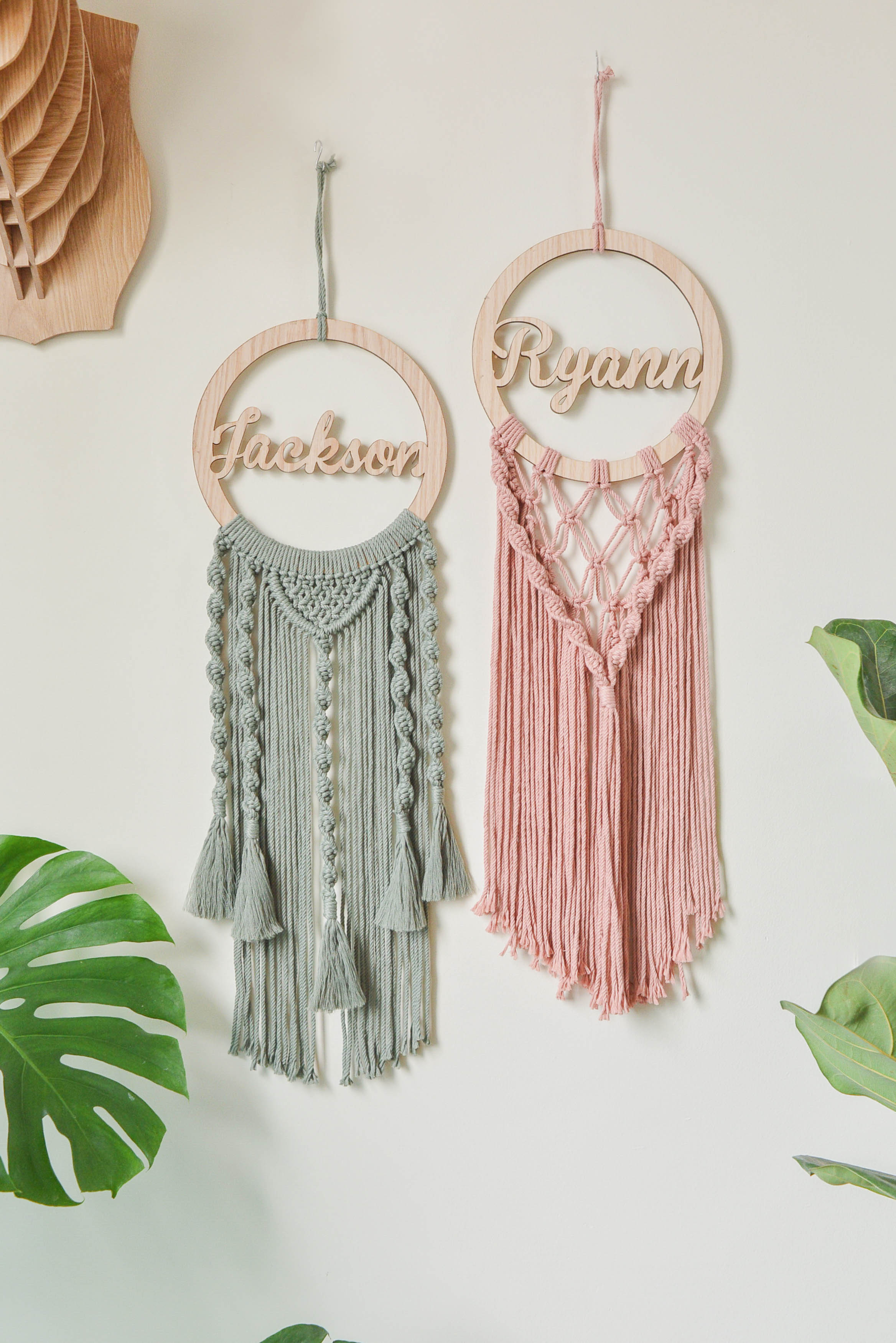Personalized Name Sign Macrame Wall Hanging for Unique Wall Decor W08