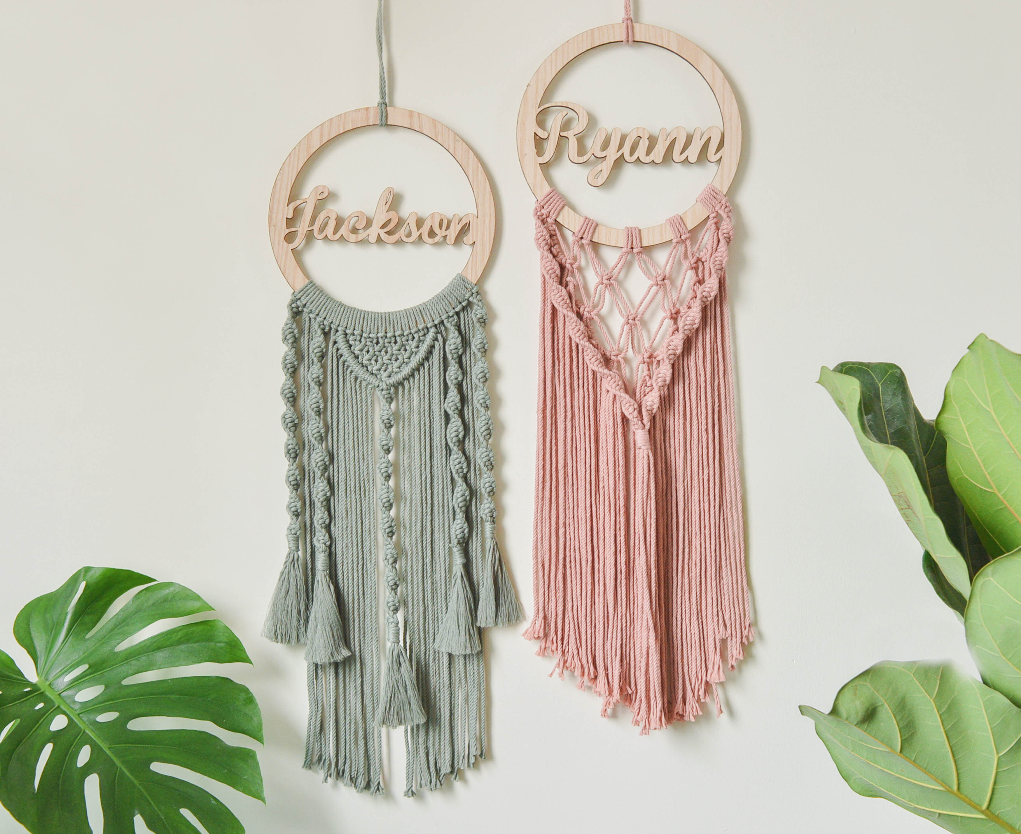 Personalized Name Sign Macrame Wall Hanging for Unique Wall Decor