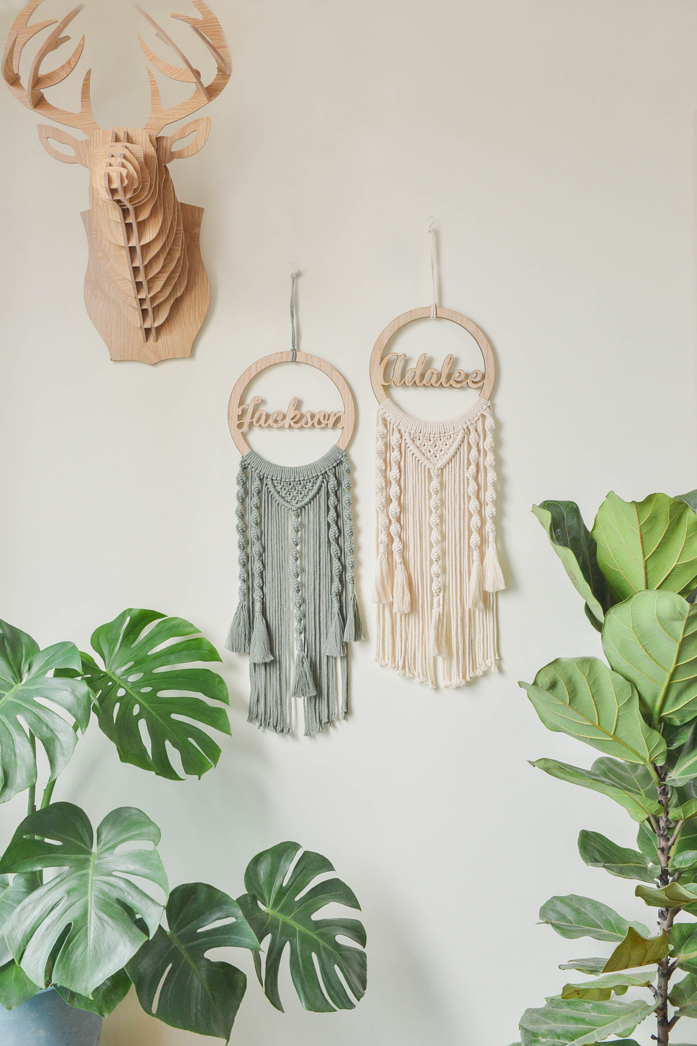 Personalized Name Sign Macrame Wall Hanging for Unique Wall Decor