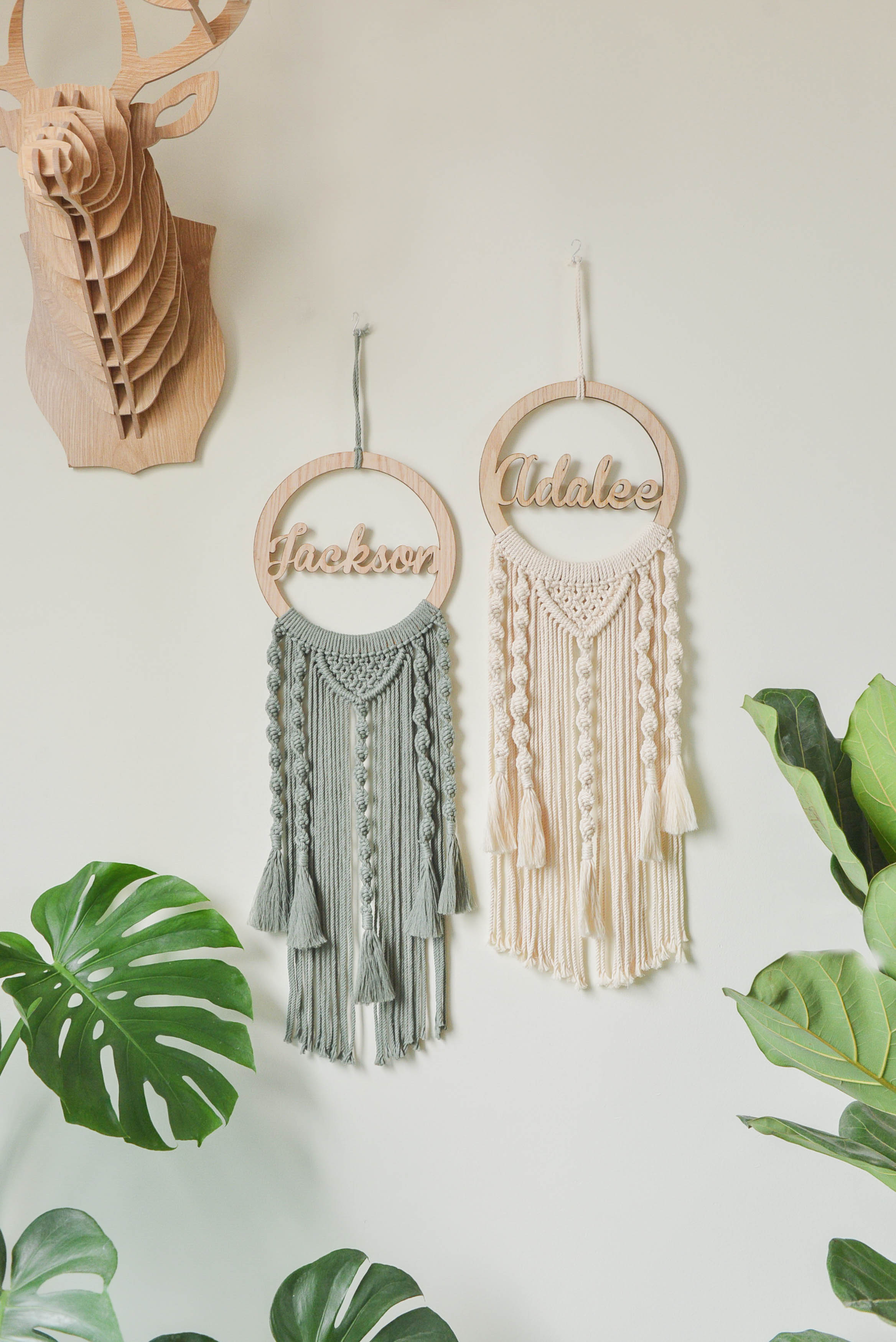 Personalized Name Sign Macrame Wall Hanging for Unique Wall Decor