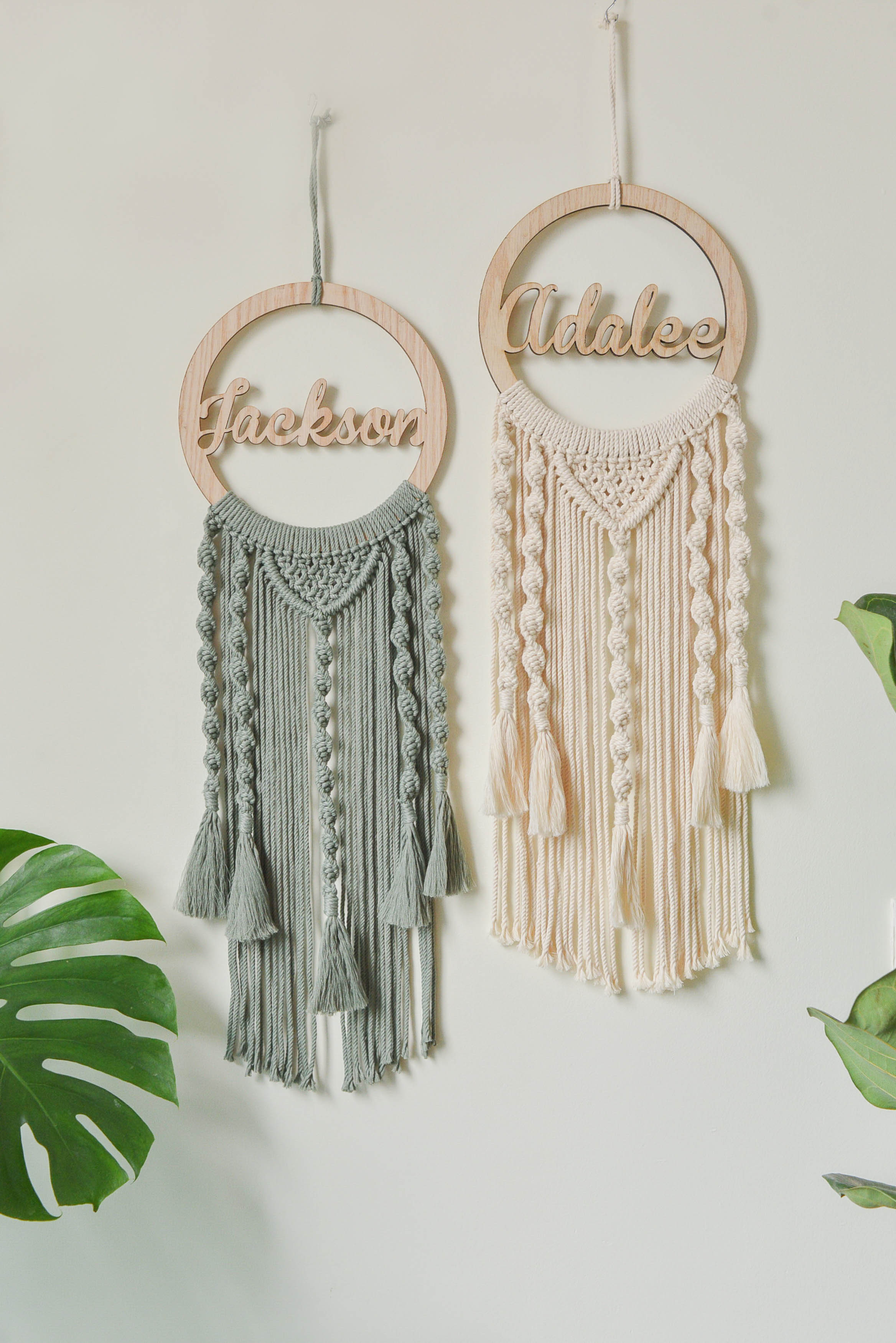 Personalized Name Sign Macrame Wall Hanging for Unique Wall Decor