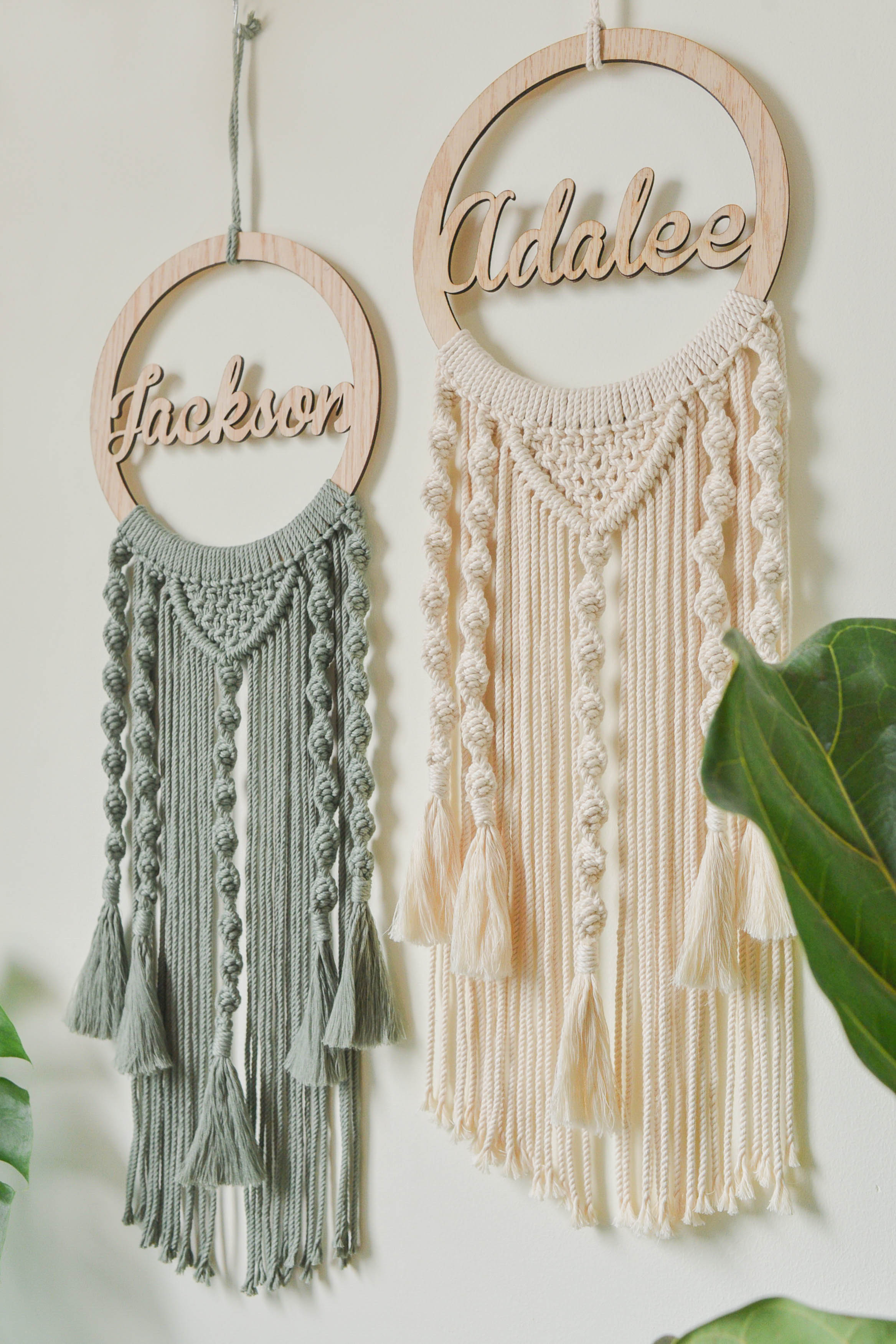 Personalized Name Sign Macrame Wall Hanging for Unique Wall Decor