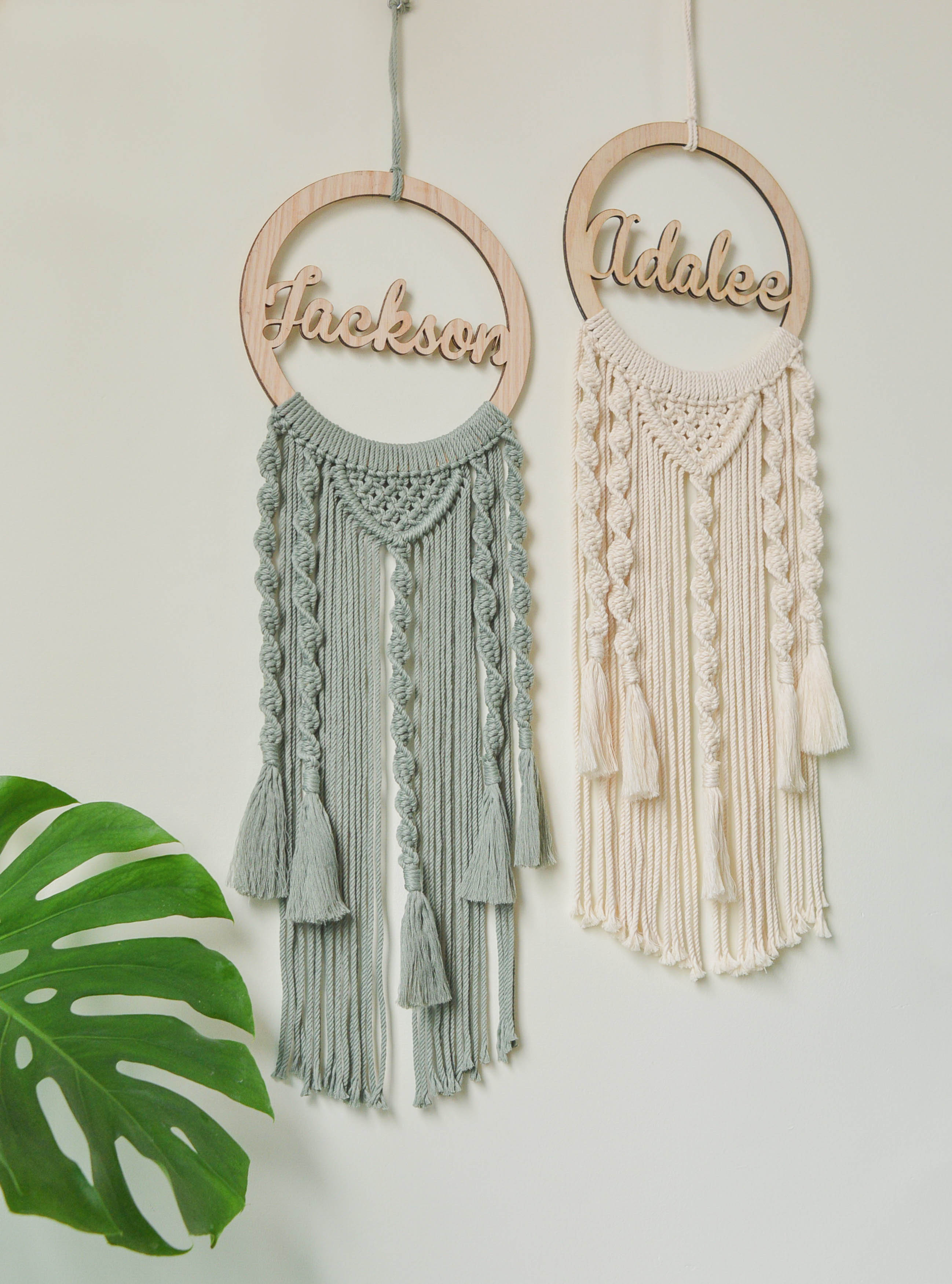 Personalized Name Sign Macrame Wall Hanging for Unique Wall Decor