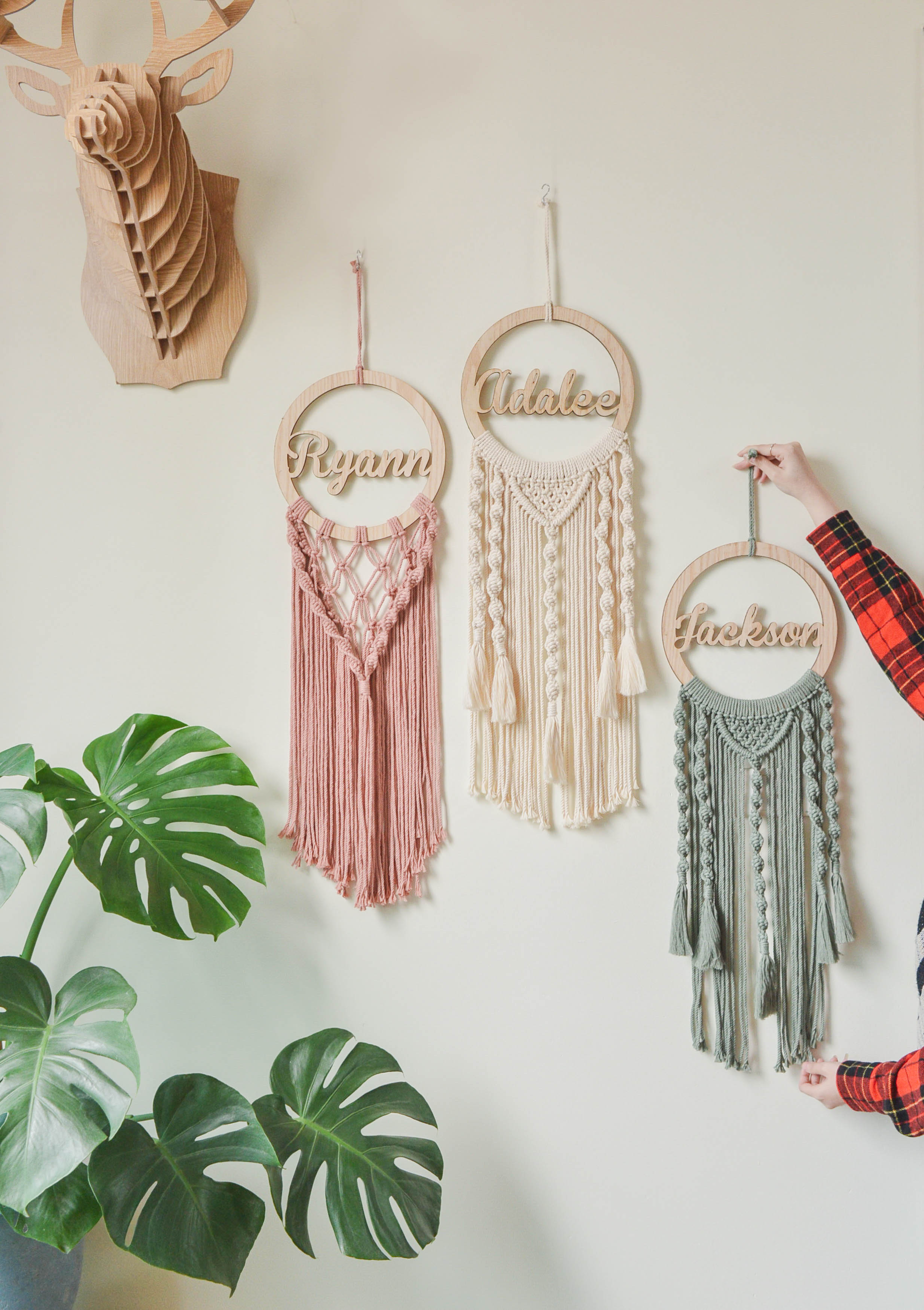 Personalized Name Sign Macrame Wall Hanging for Unique Wall Decor