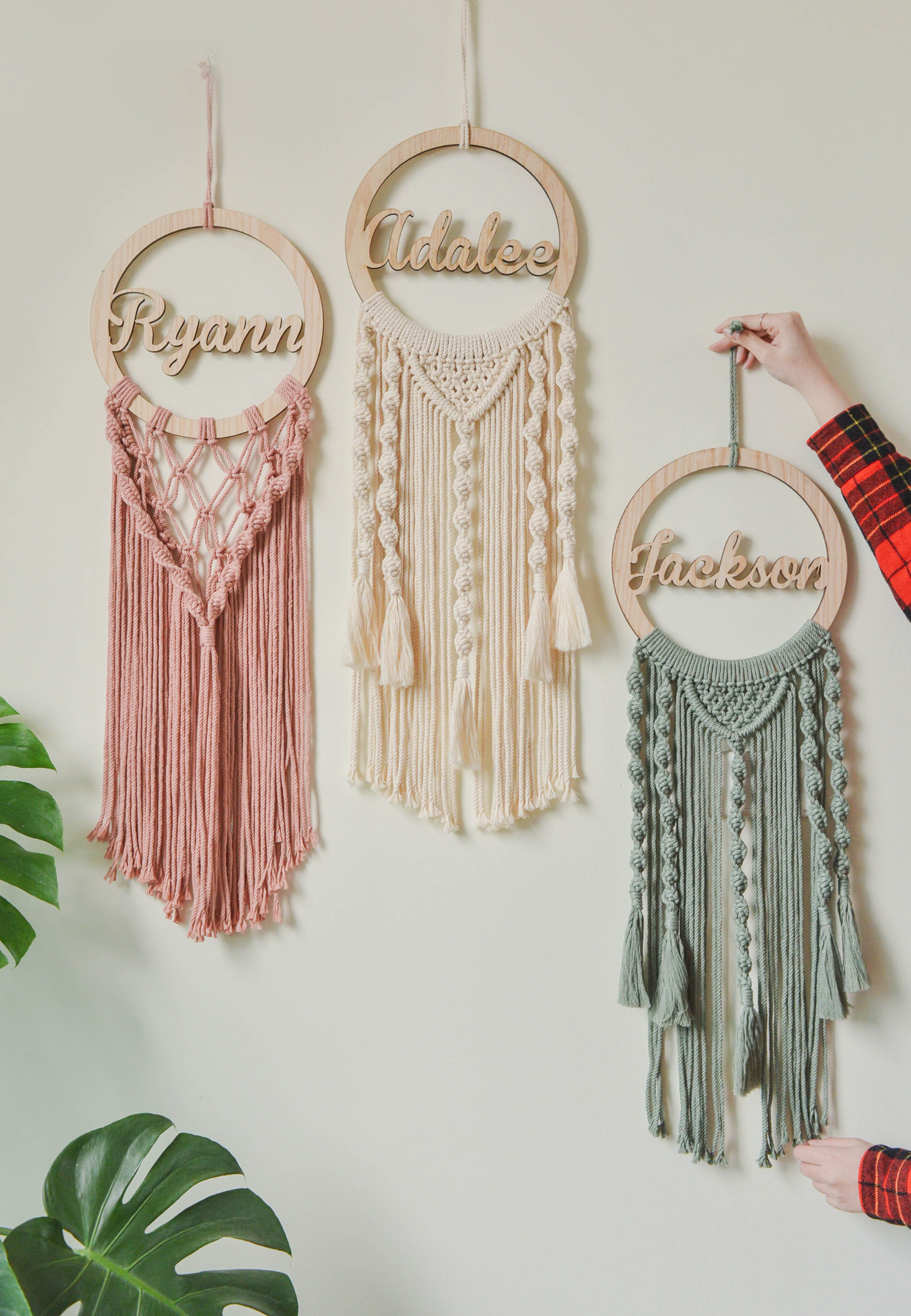 Personalized Name Sign Macrame Wall Hanging for Unique Wall Decor