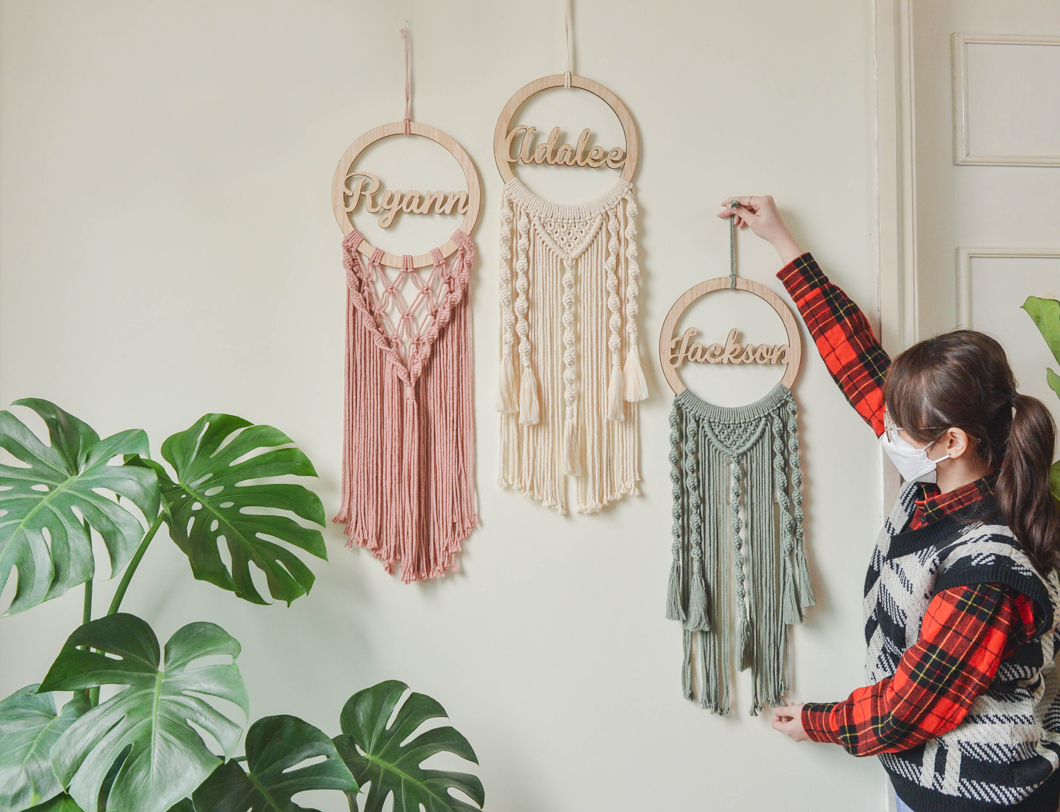 Personalized Name Sign Macrame Wall Hanging for Unique Wall Decor