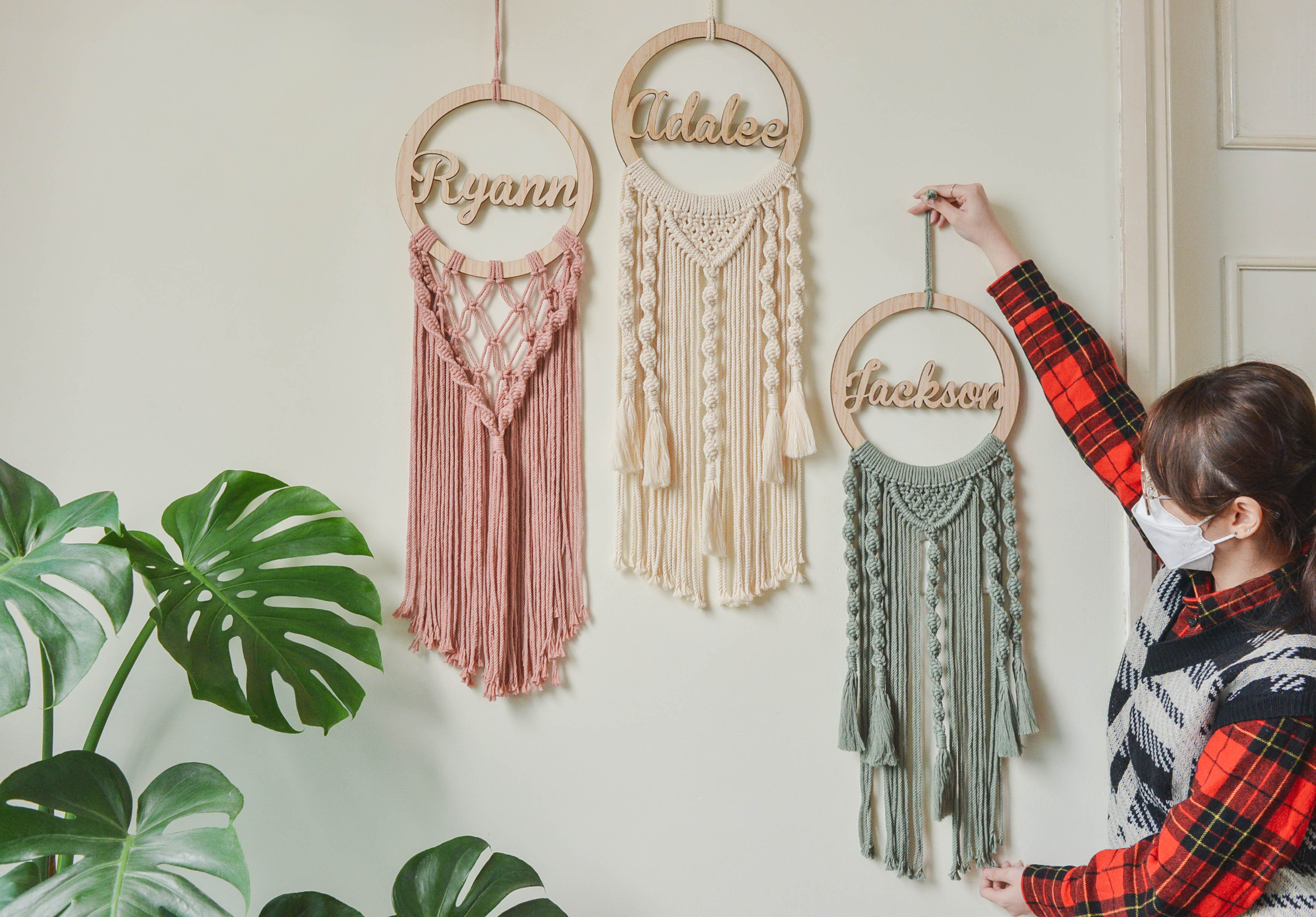 Personalized Name Sign Macrame Wall Hanging for Unique Wall Decor