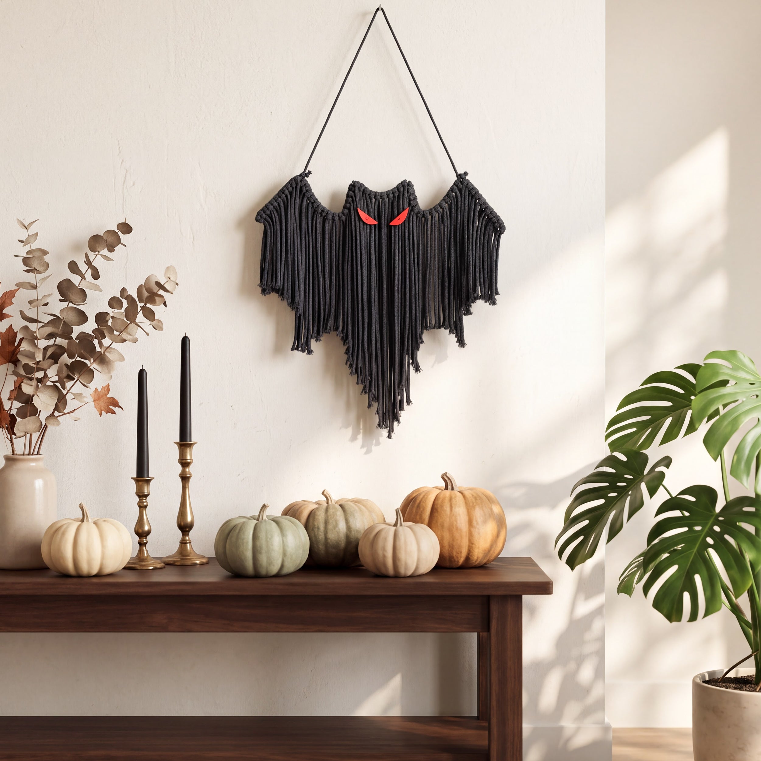 Macrame Bat Wall Hanging Halloween Decor for Party Decor U55