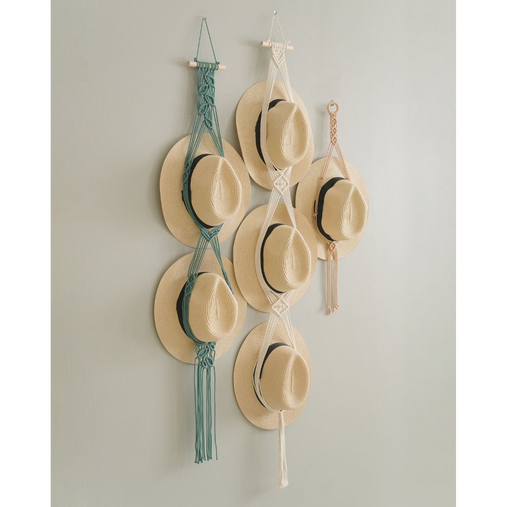 Macrame Hat Hanger for Boho Hat Storage